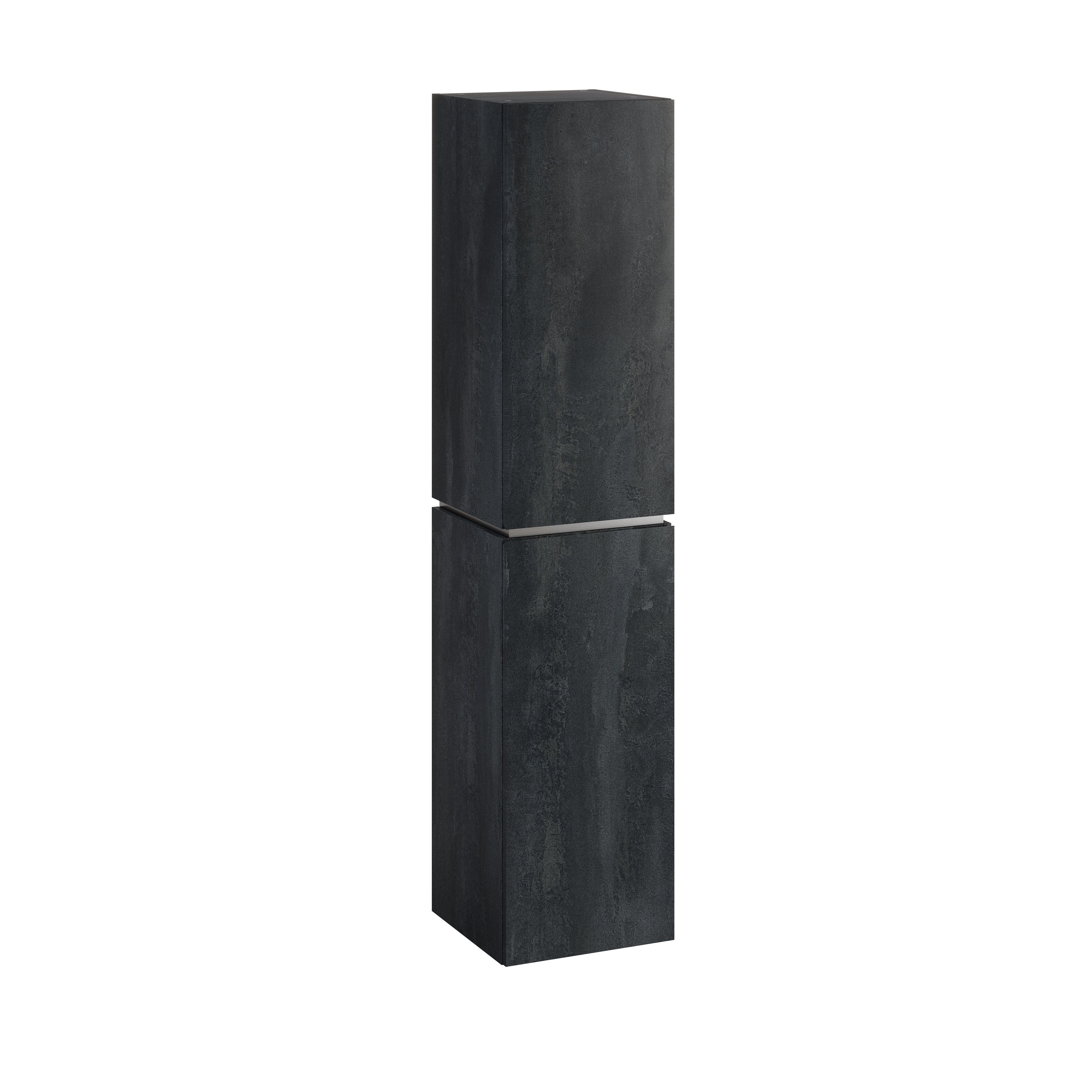 Słupek łazienkowy wiszący Letto 35x35x158.2 cm czarny beton Szynaka-Meble