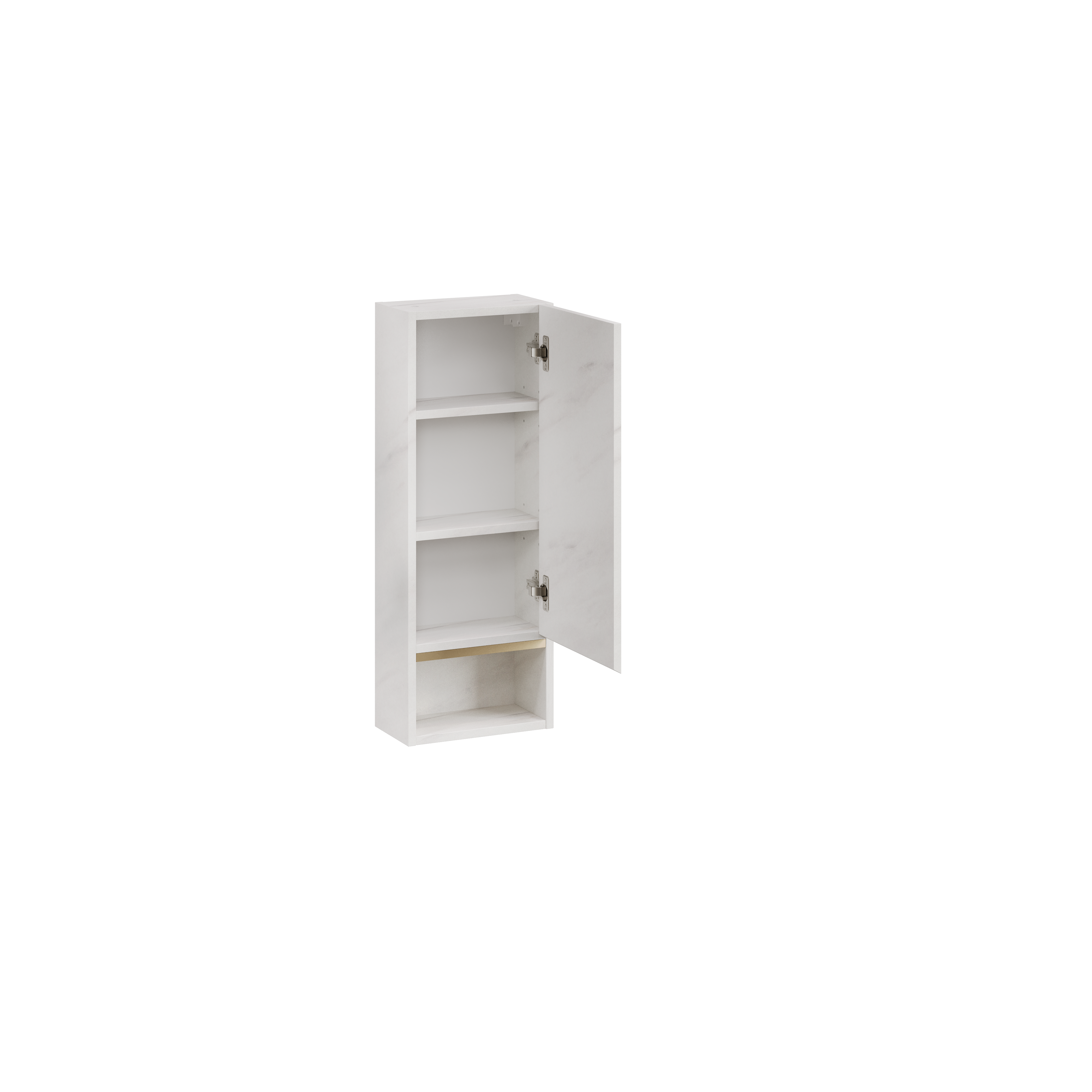 Szafka łazienkowa wisząca Letto 30x17x80 cm biały marmur Szynaka-Meble - 4