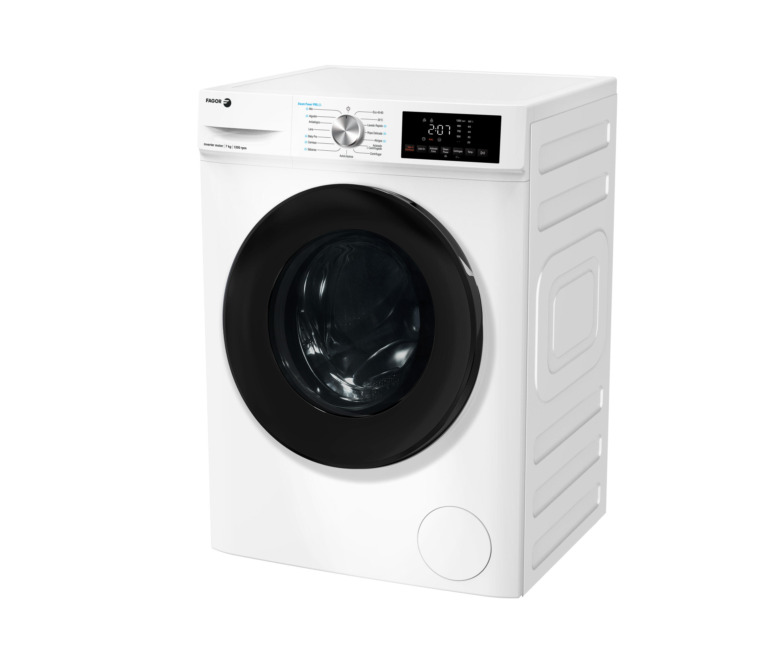 Lavadora FAGOR 5FE-7612 carga frontal 7 Kg 1200 rpm 15 programas clase A blanco - 4