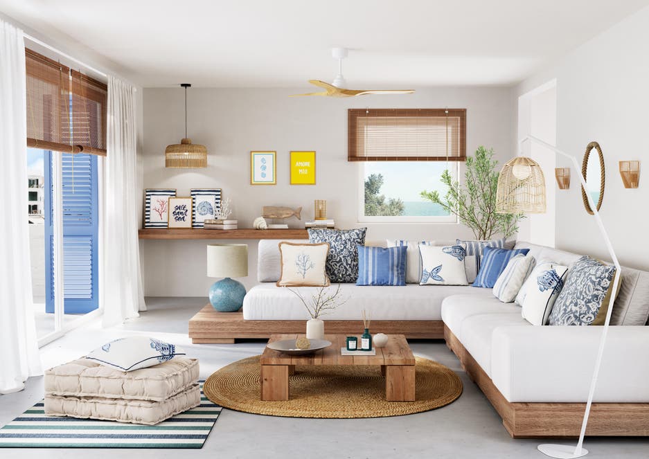 Decoración en azul