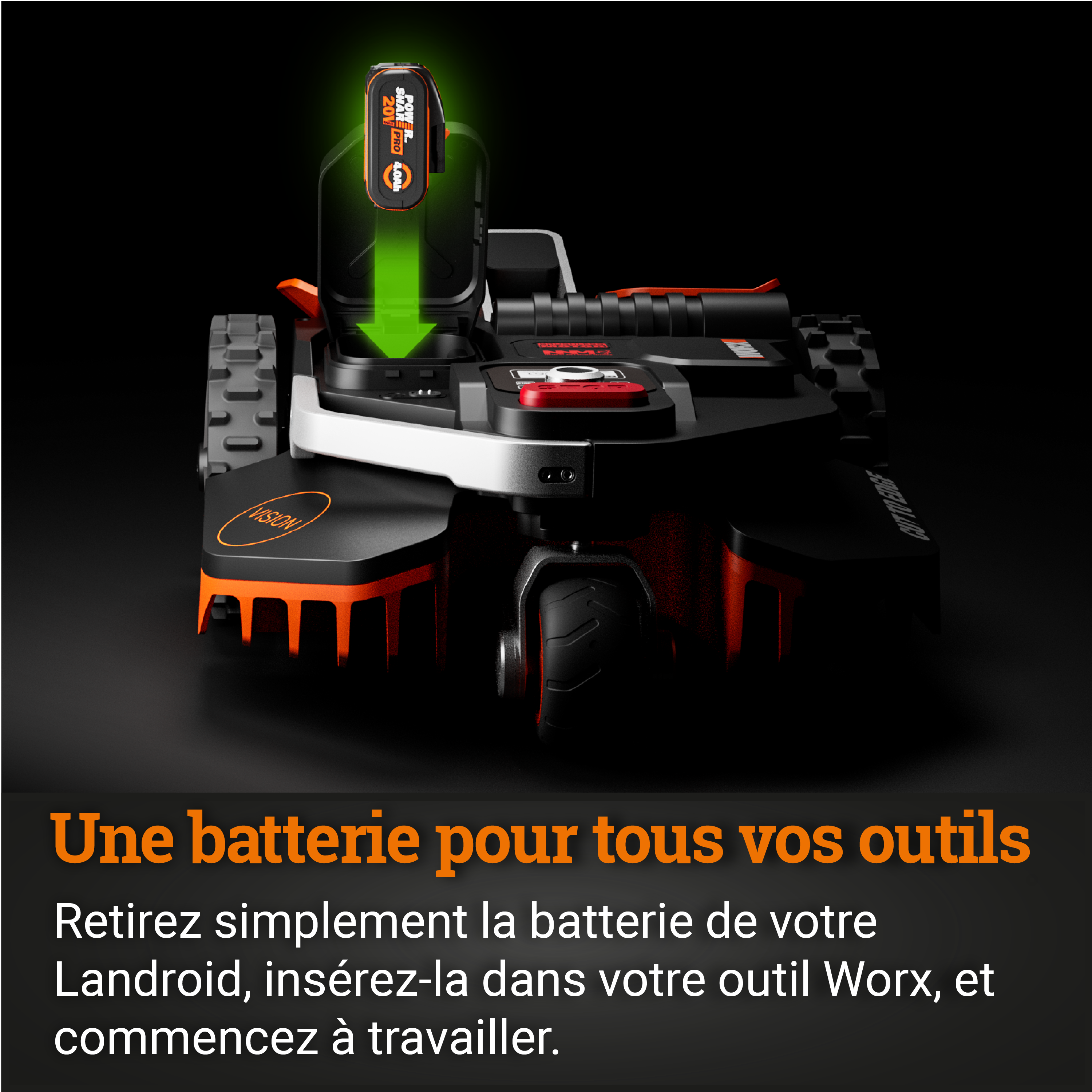 Robot tondeuse connecté WORX LANDROID VISION - Jusqu'à 800m² - WR208E (Sans fil) - 7