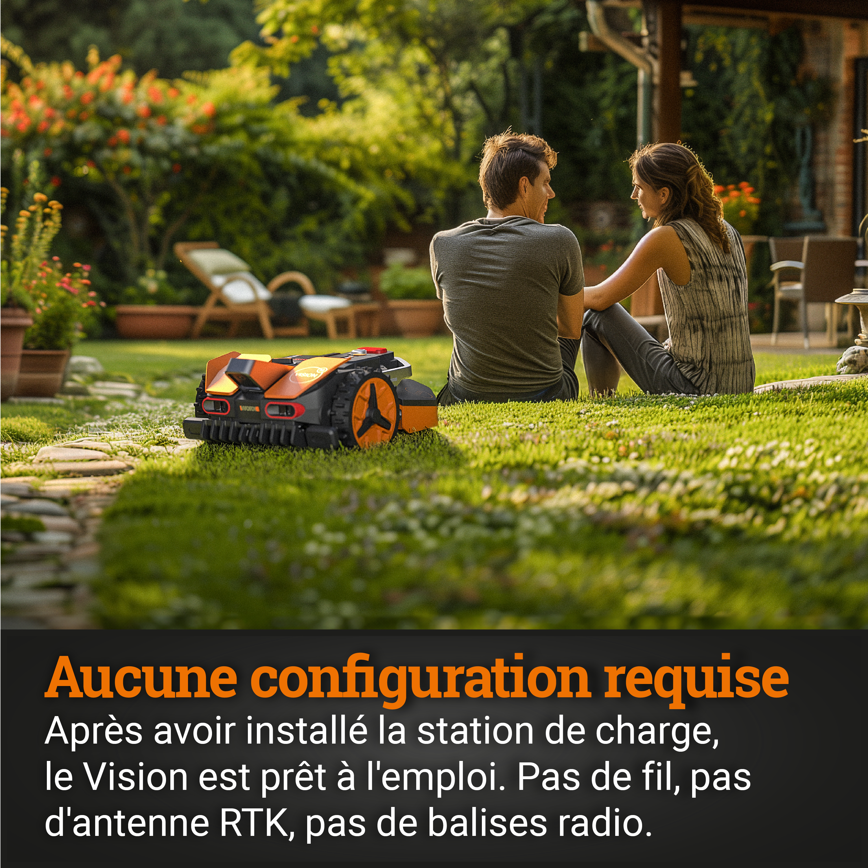 Robot tondeuse connecté WORX LANDROID VISION - Jusqu'à 800m² - WR208E (Sans fil) - 2