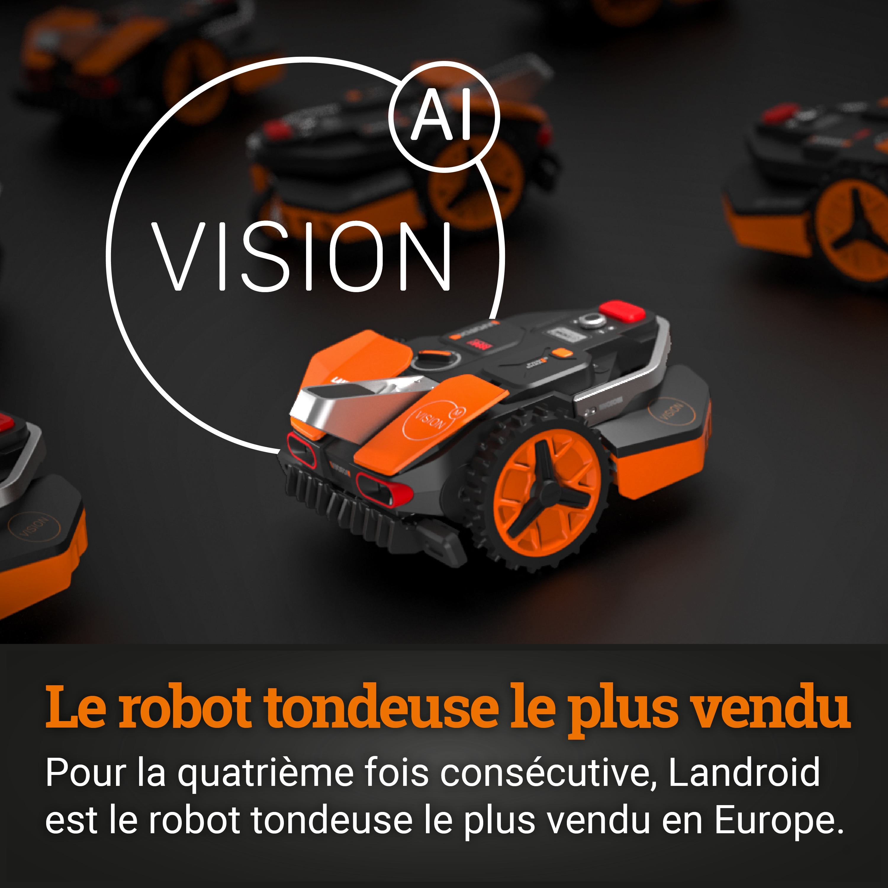 Robot tondeuse connecté WORX LANDROID VISION - Jusqu'à 800m² - WR208E (Sans fil) - 8