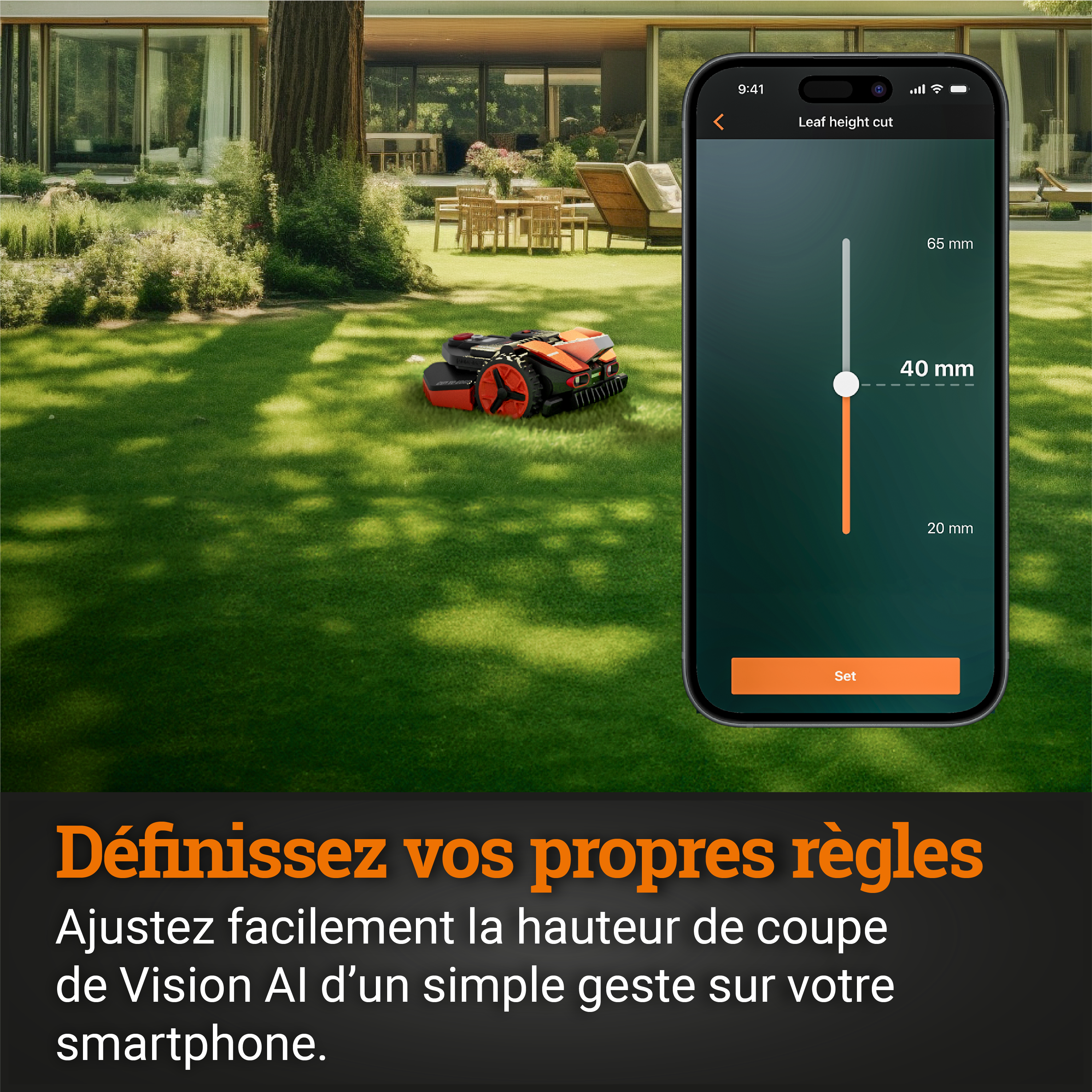 Robot tondeuse connecté WORX LANDROID VISION - Jusqu'à 800m² - WR208E (Sans fil) - 10