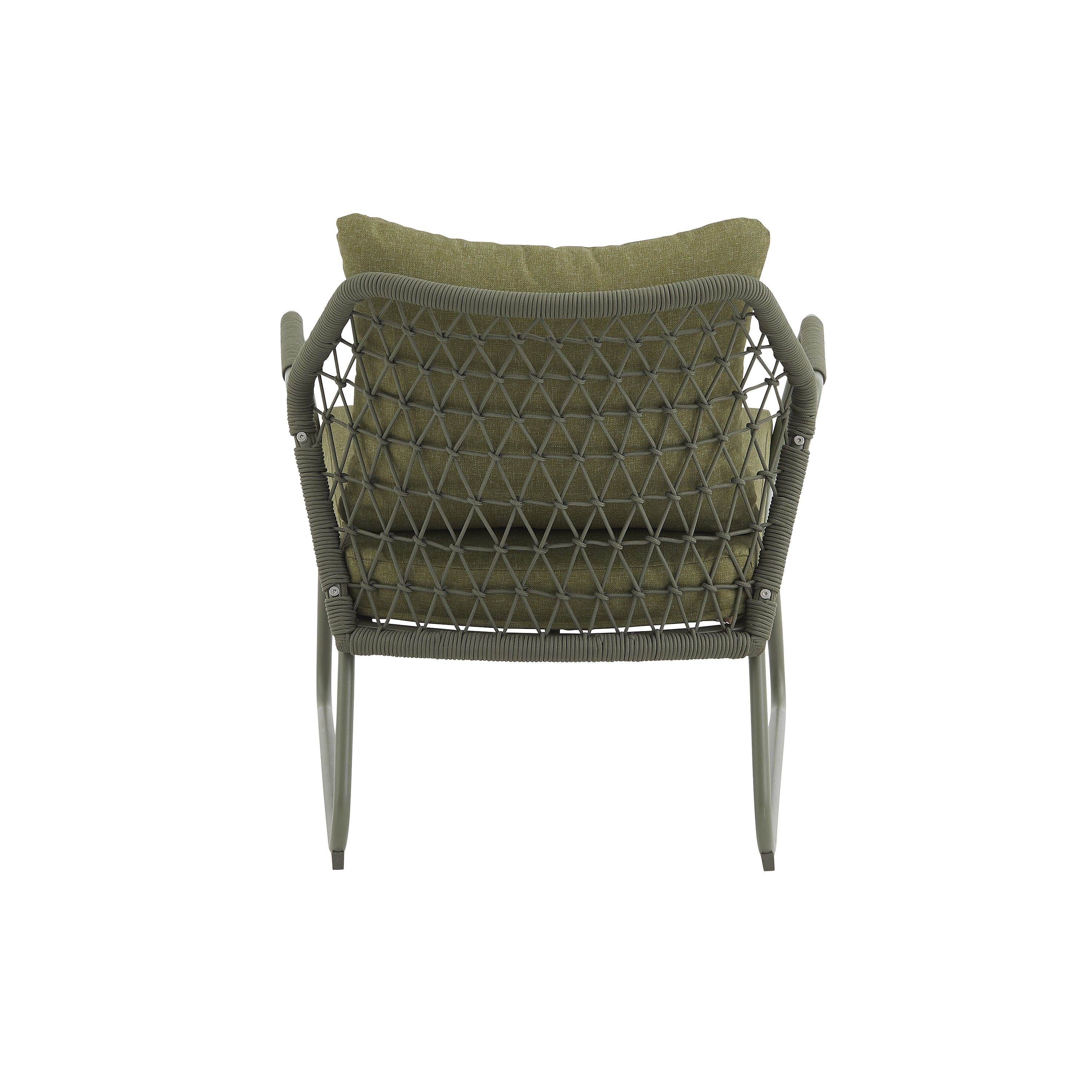 Salon bas de jardin NATERIAL Andros en aluminium/corde vert, 2 personnes - 10