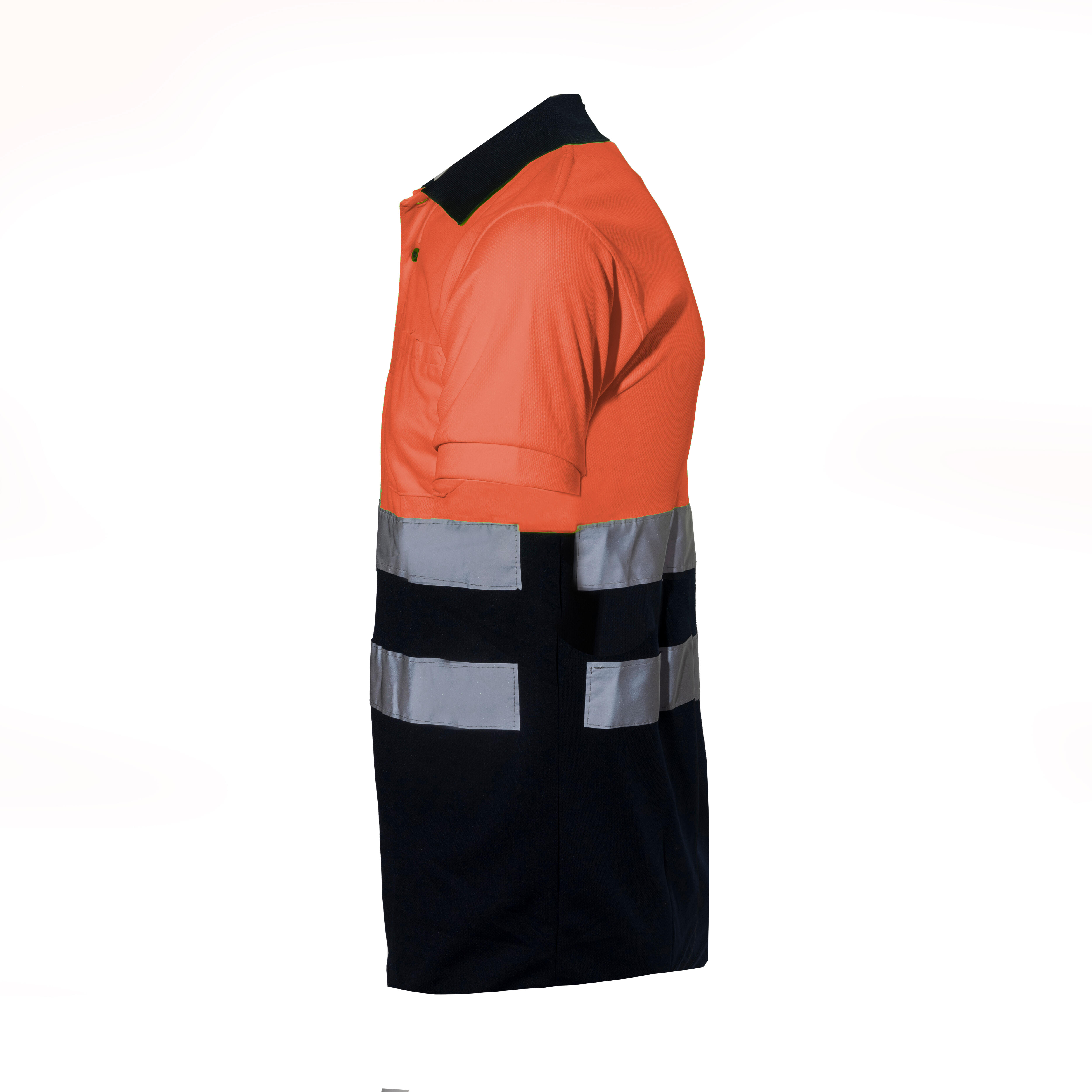 POLO MANGA CORTA ALTA VISIBILIDAD AZUL-NARANJA TALLA L VELILLA - 5