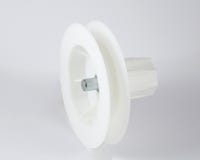 POLEA DE PVC COMPACTO 120 CON ESPIGA PARA EJE 40 MM Y CINTA 20 MM - 2