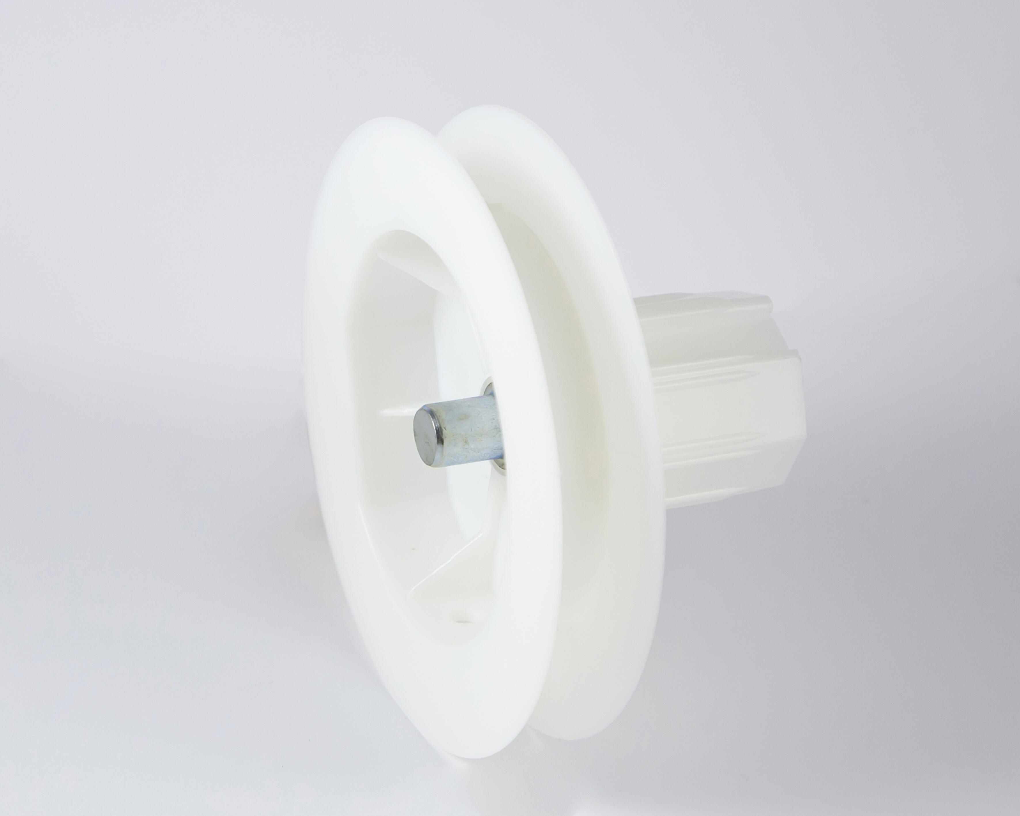 POLEA DE PVC COMPACTO 120 CON ESPIGA PARA EJE 40 MM Y CINTA 20 MM - 2