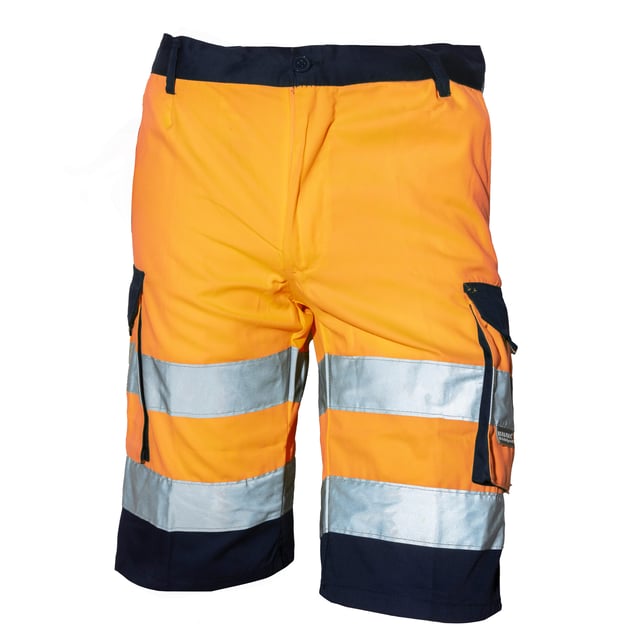 BERMUDA MULTIBOLSILLOS ALTA VISIBILIDAD NARANJA TALLA M