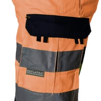 BERMUDA MULTIBOLSILLOS ALTA VISIBILIDAD NARANJA TALLA M - 3