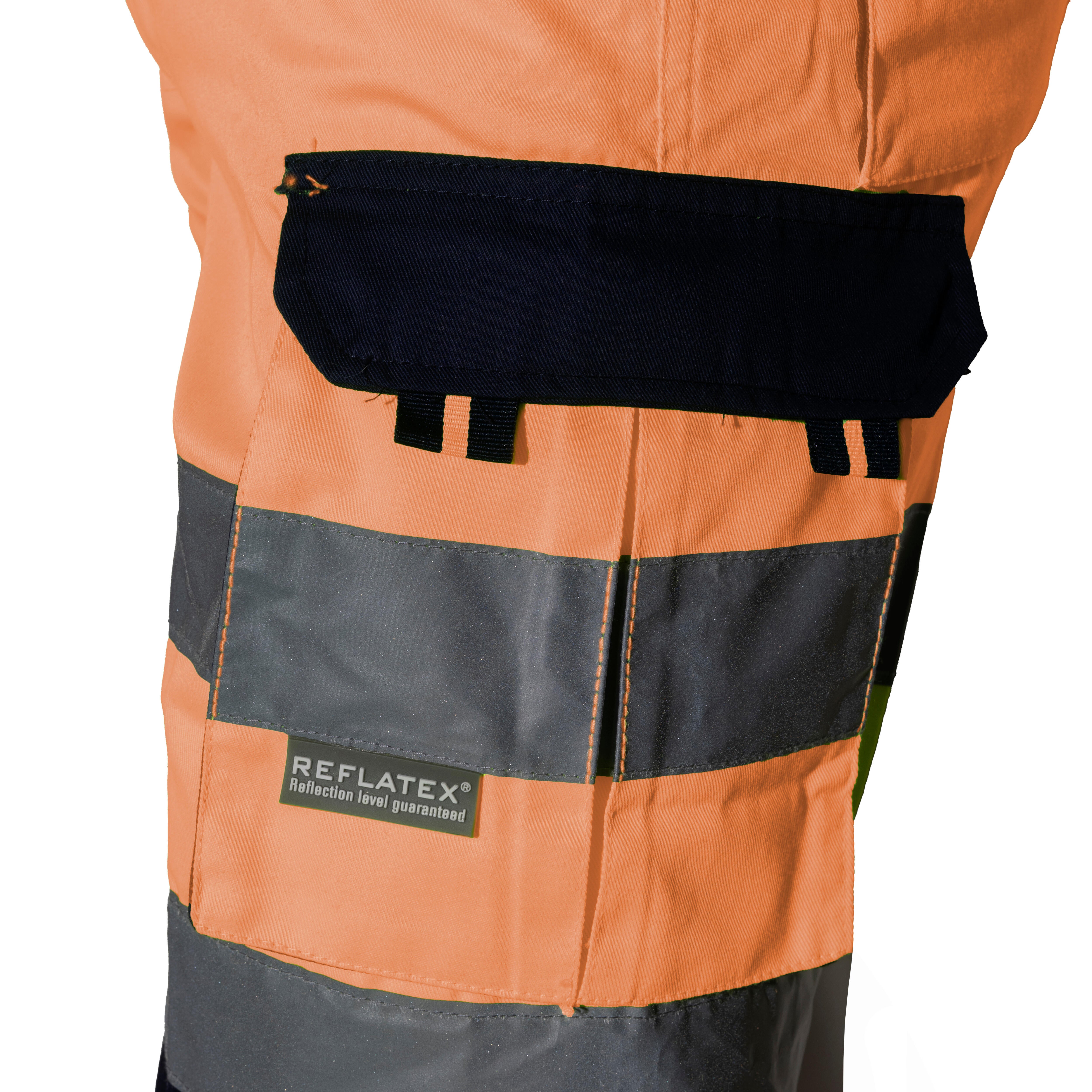 BERMUDA MULTIBOLSILLOS ALTA VISIBILIDAD NARANJA TALLA M - 3