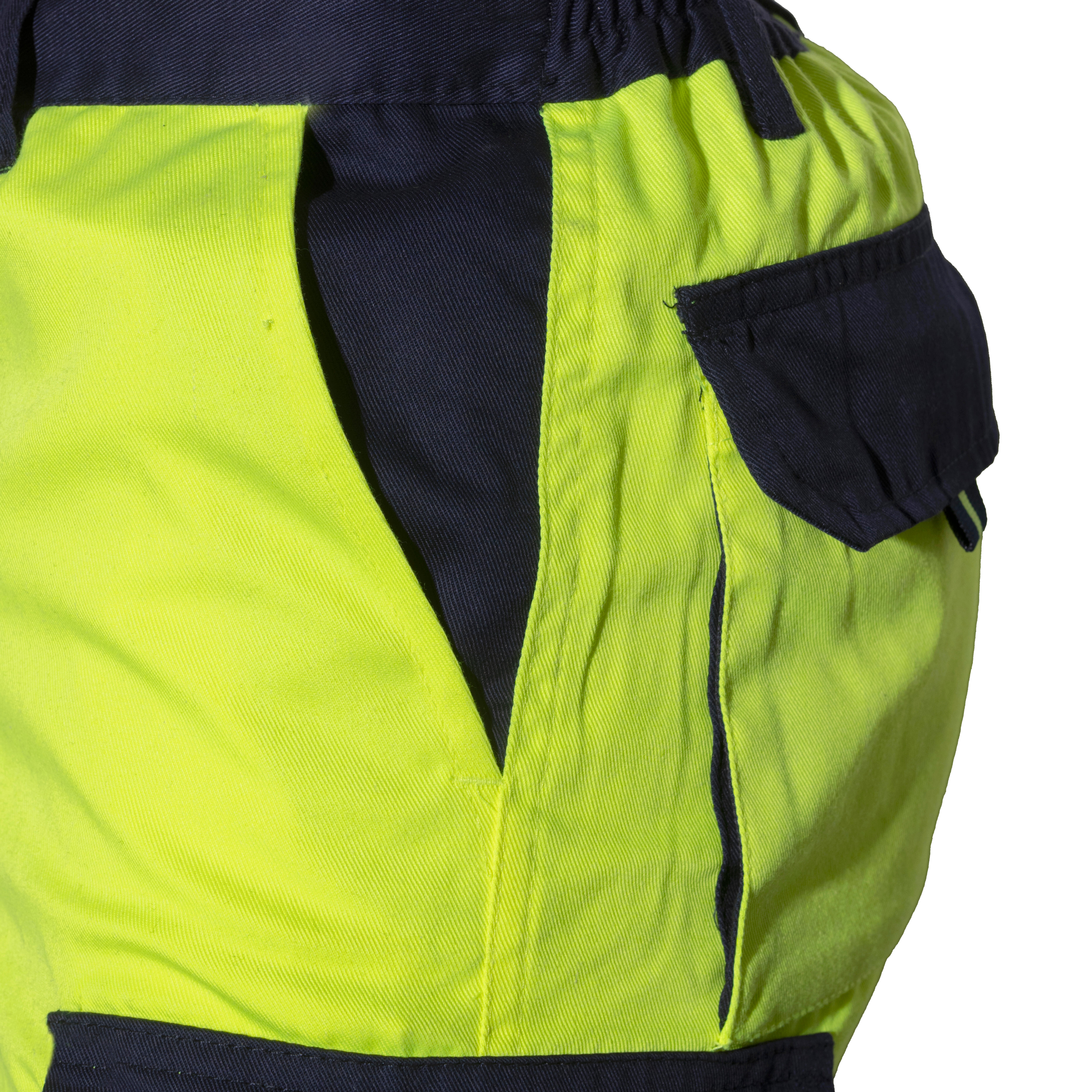 BERMUDA MULTIBOLSILLOS ALTA VISIBILIDAD AMARILLA TALLA S - 5