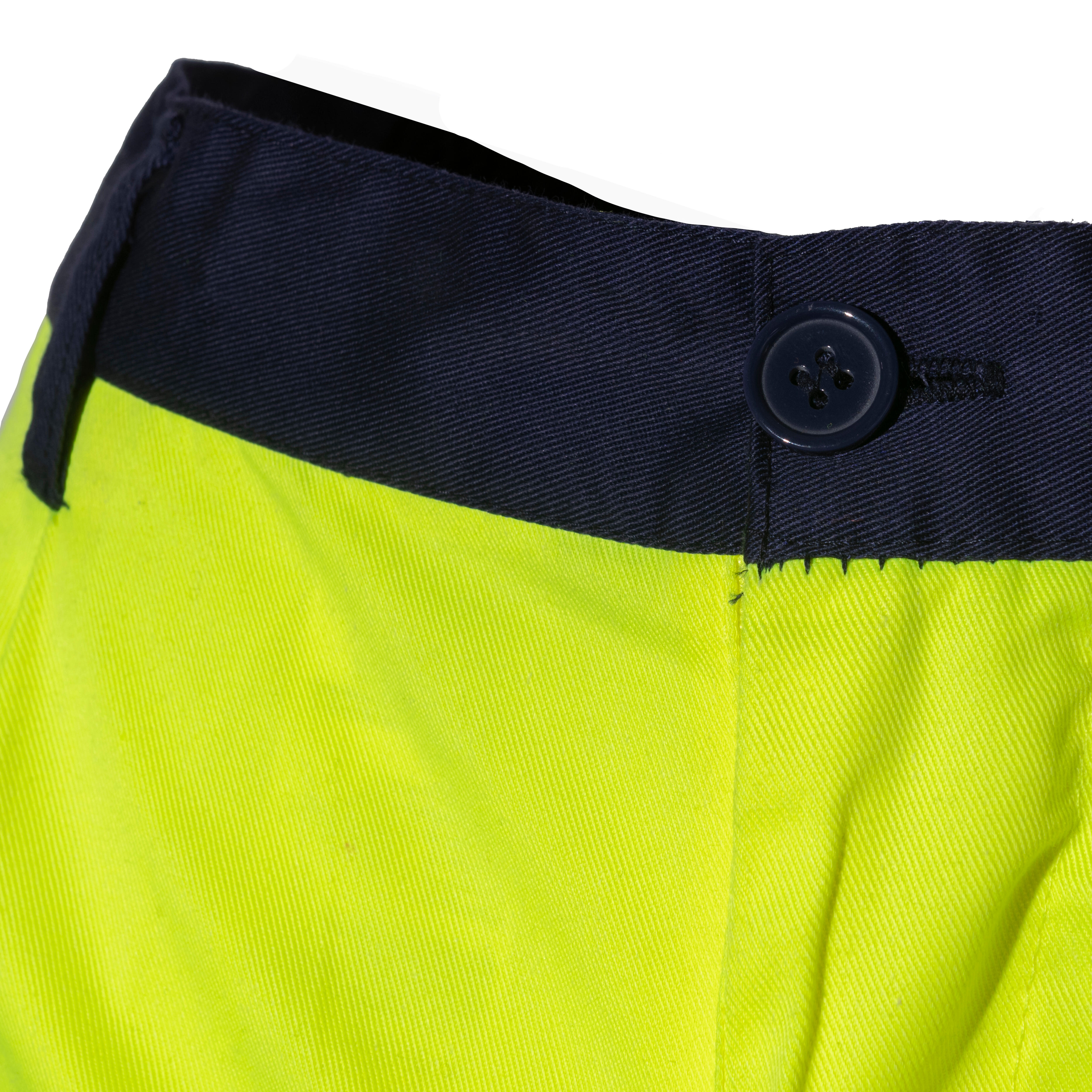 BERMUDA MULTIBOLSILLOS ALTA VISIBILIDAD AMARILLA TALLA S - 4