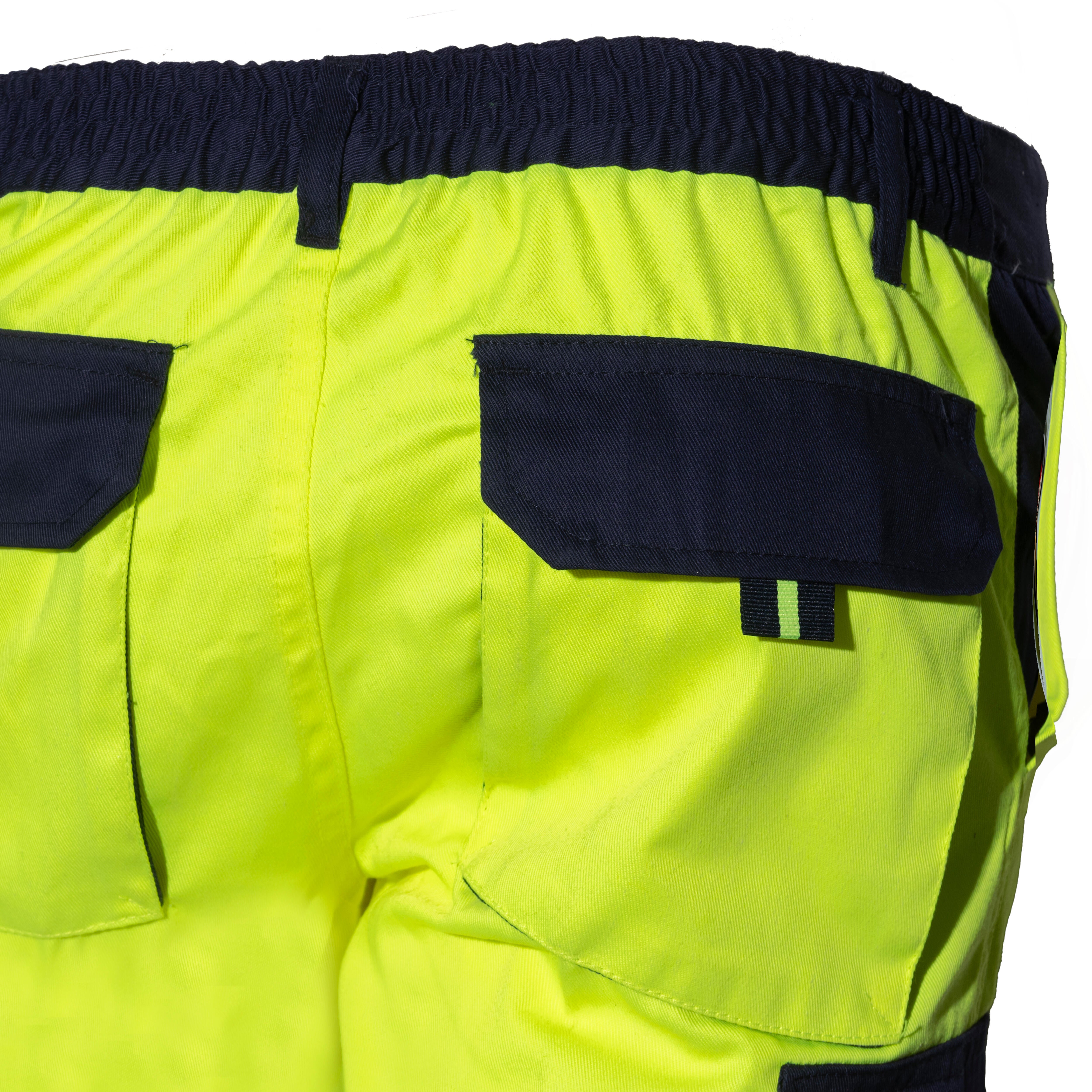 BERMUDA MULTIBOLSILLOS ALTA VISIBILIDAD AMARILLA TALLA S - 3