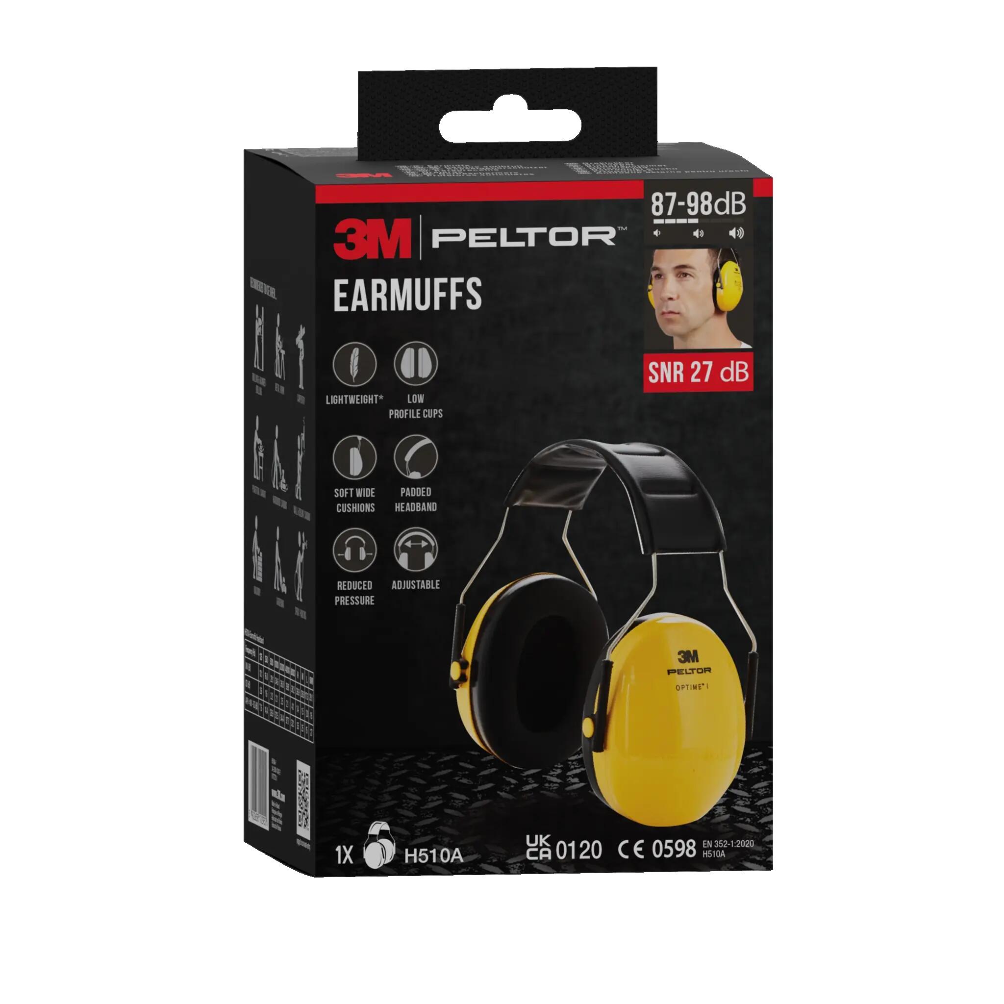 Protetor auditivo SNR 27 dB amarelo 3M - 10