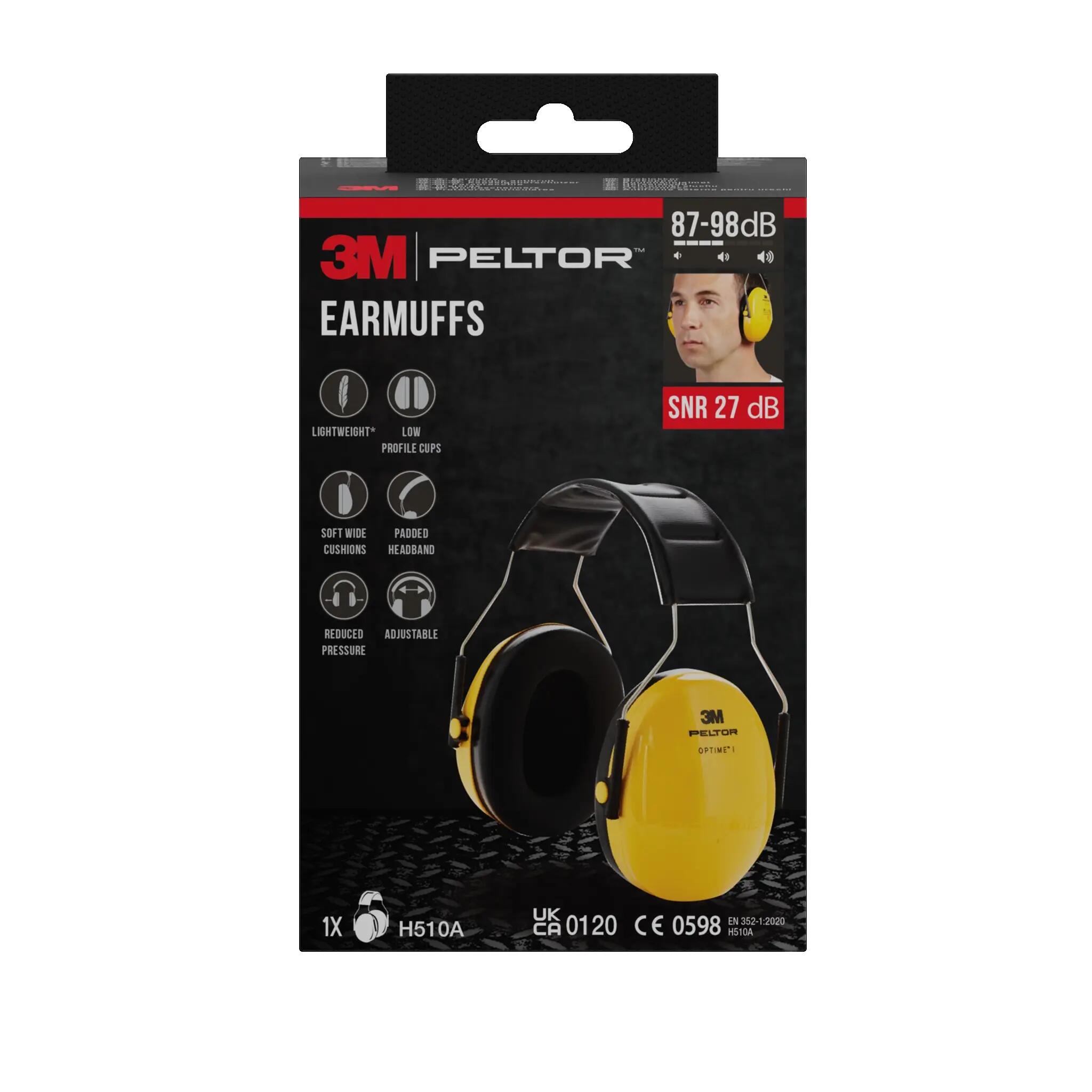 Protetor auditivo SNR 27 dB amarelo 3M - 9