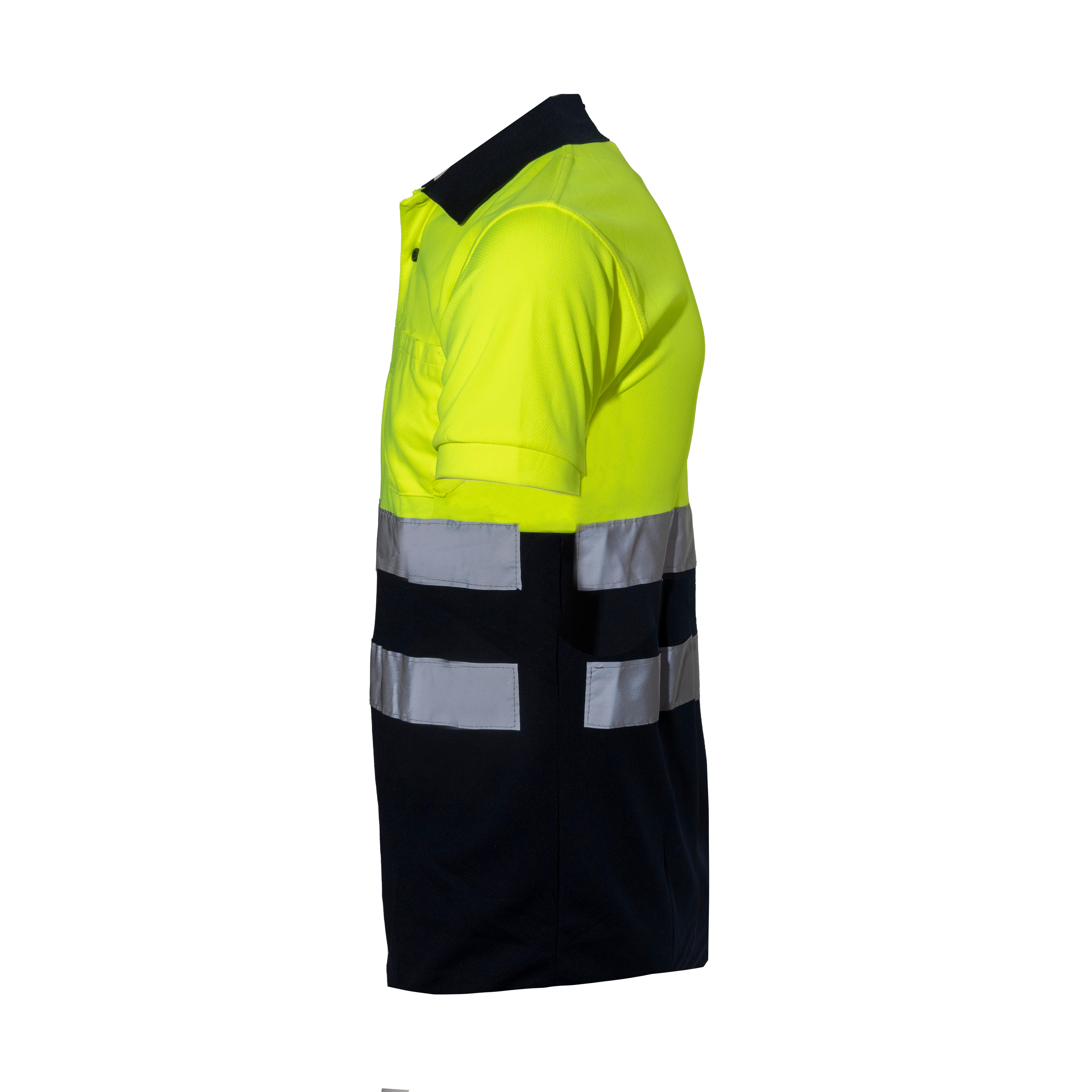 POLO MANGA CORTA ALTA VISIBILIDAD AZUL AMARILLO TALLA S VELILLA 305504 - 2