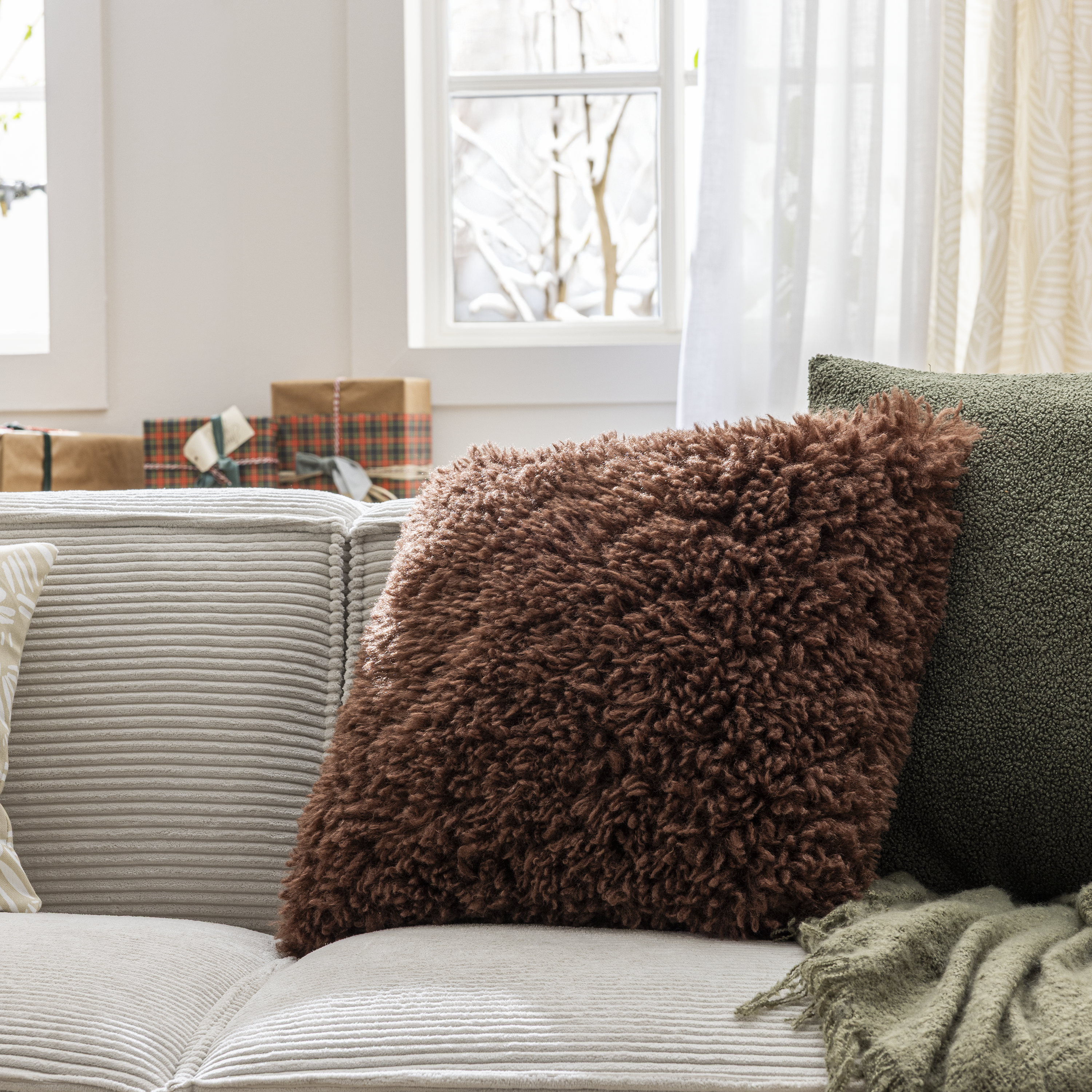 Coussin New dolma, marron l.45 x L.45 cm INSPIRE - 4