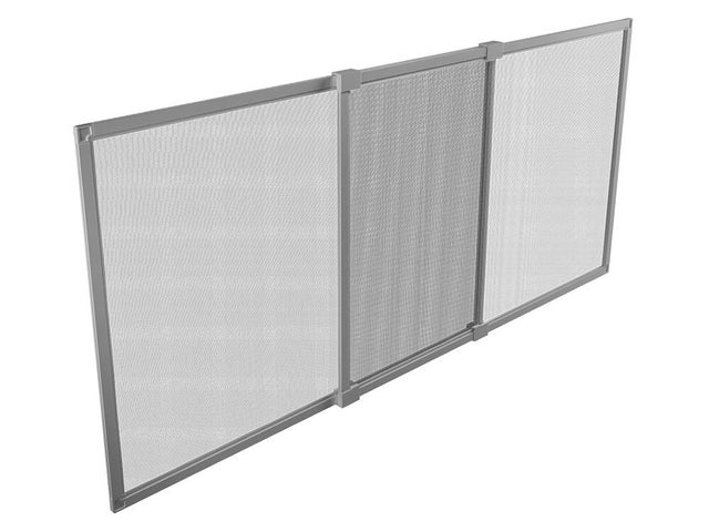 Mosquitera extensible 50x75-142cm de aluminio gris para ventana tela aluminio gris
