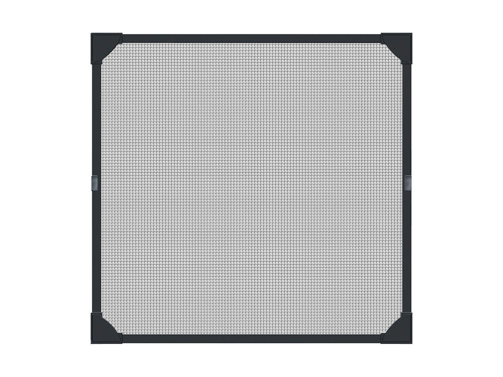 Mosquitera fija flexible magnética pvc gris para ventana tela de fibra 120x120cm