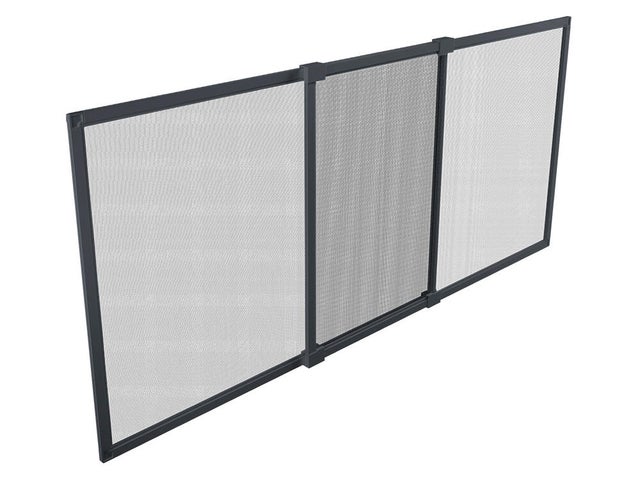 Mosquitera extensible 50x75-142cm de aluminio gris para ventana tela aluminio gris