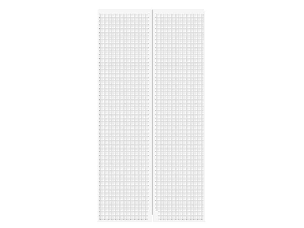 Mosquitera cortina puerta magnética pvc blanco tela poliester 90x210cm