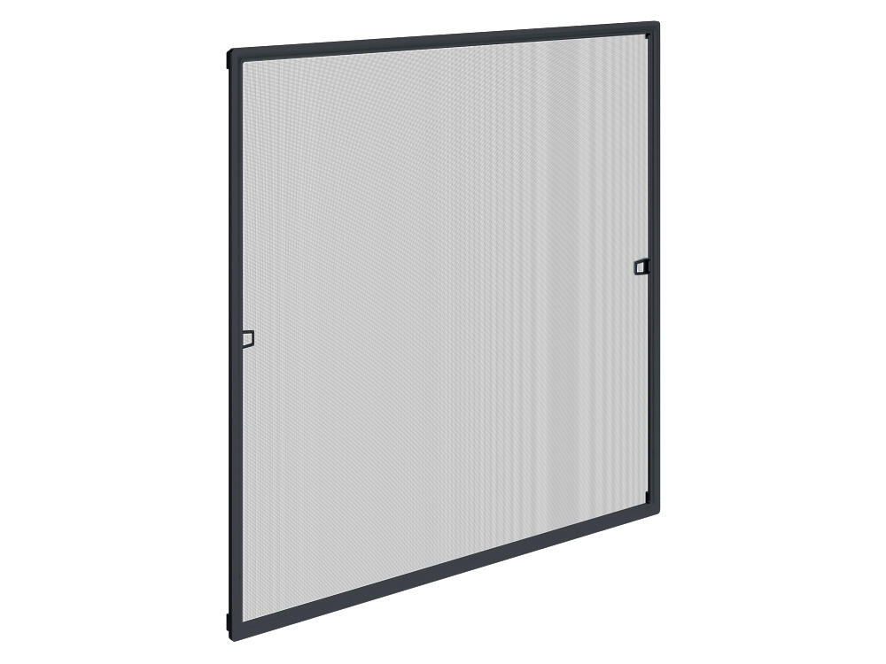 Mosquitera fija aluminio gris para ventana tela de fibra 130x150cm
