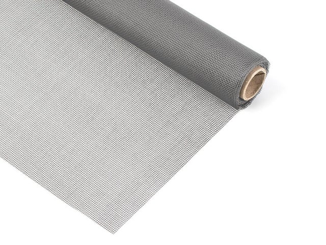Tela de mosquitera poliester gris adhesiva 150x180cm recortable gris para ventana