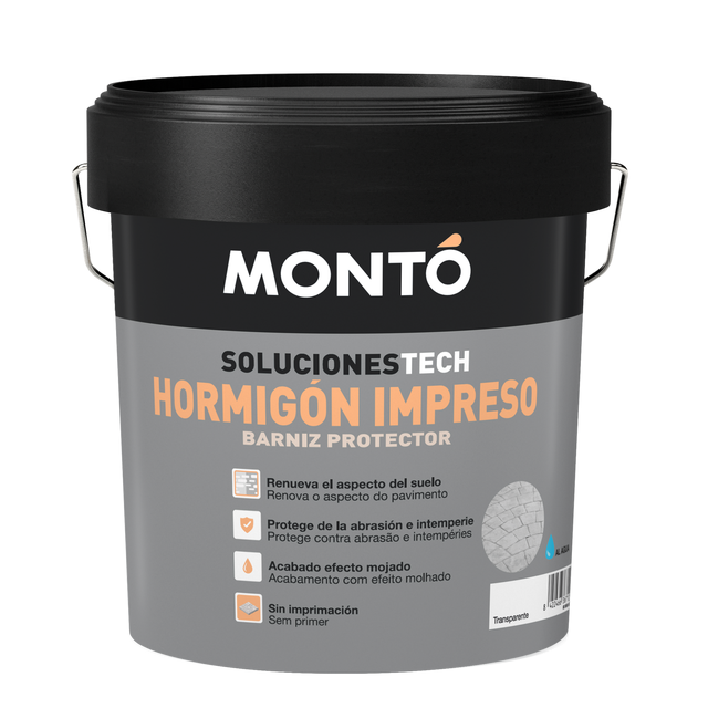 Pintura suelo color transparente para hormigón MONTÓ semi brillante 4l base agua