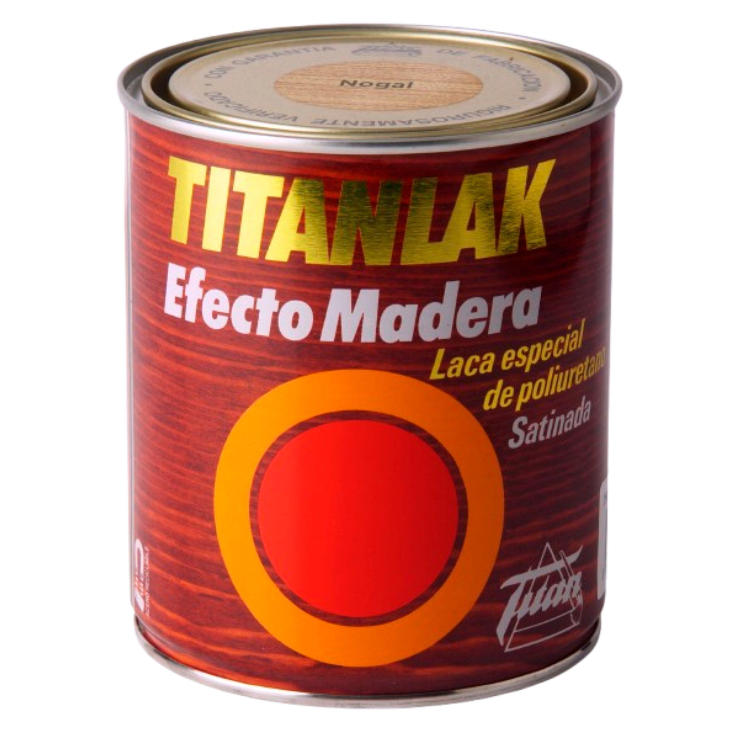 Esmalte imitación madera disolvente satinado TITANLAK 750 ml Nogal interior / exterior lavable - 2