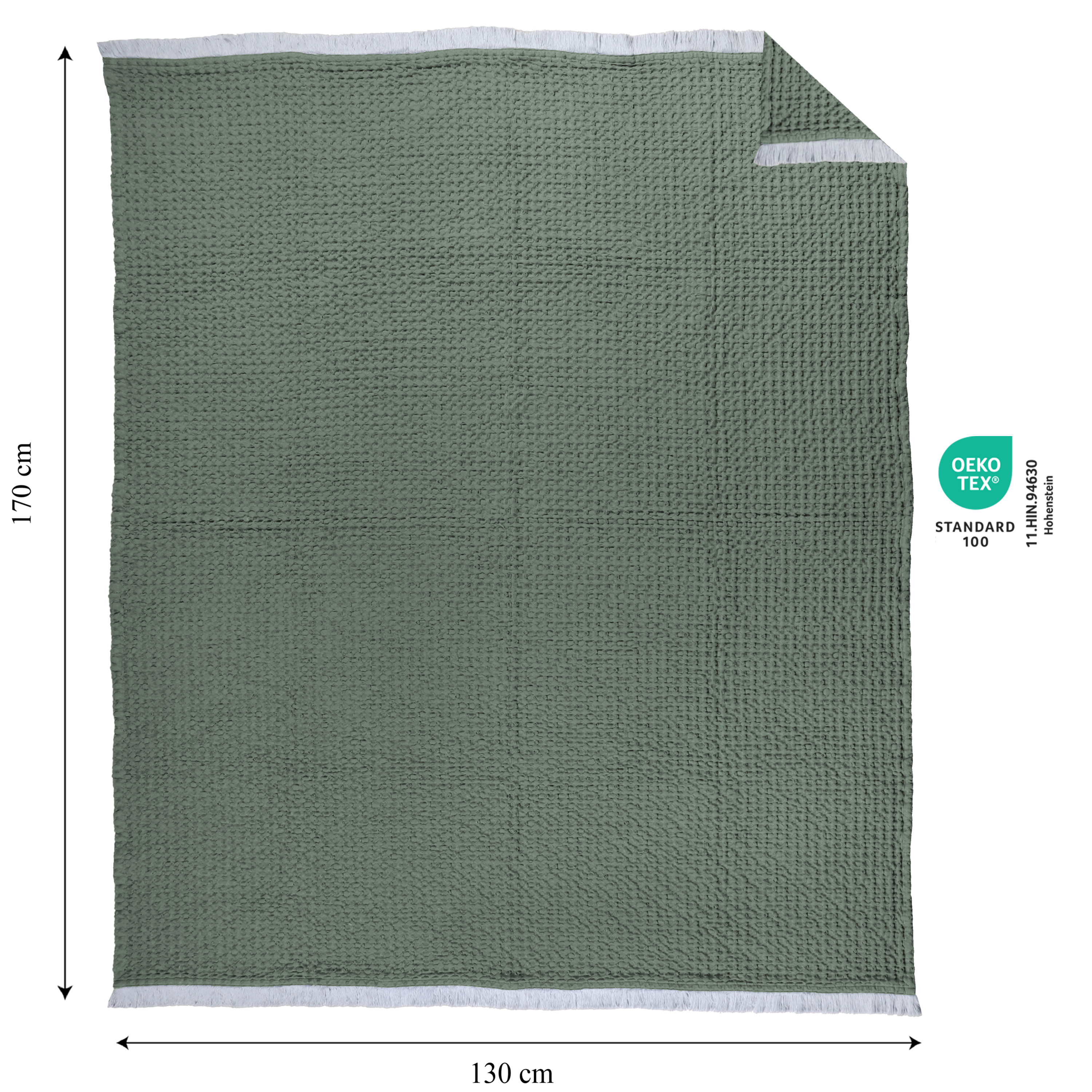 Manta flavio 130x170cm Mastic Inspire - 5