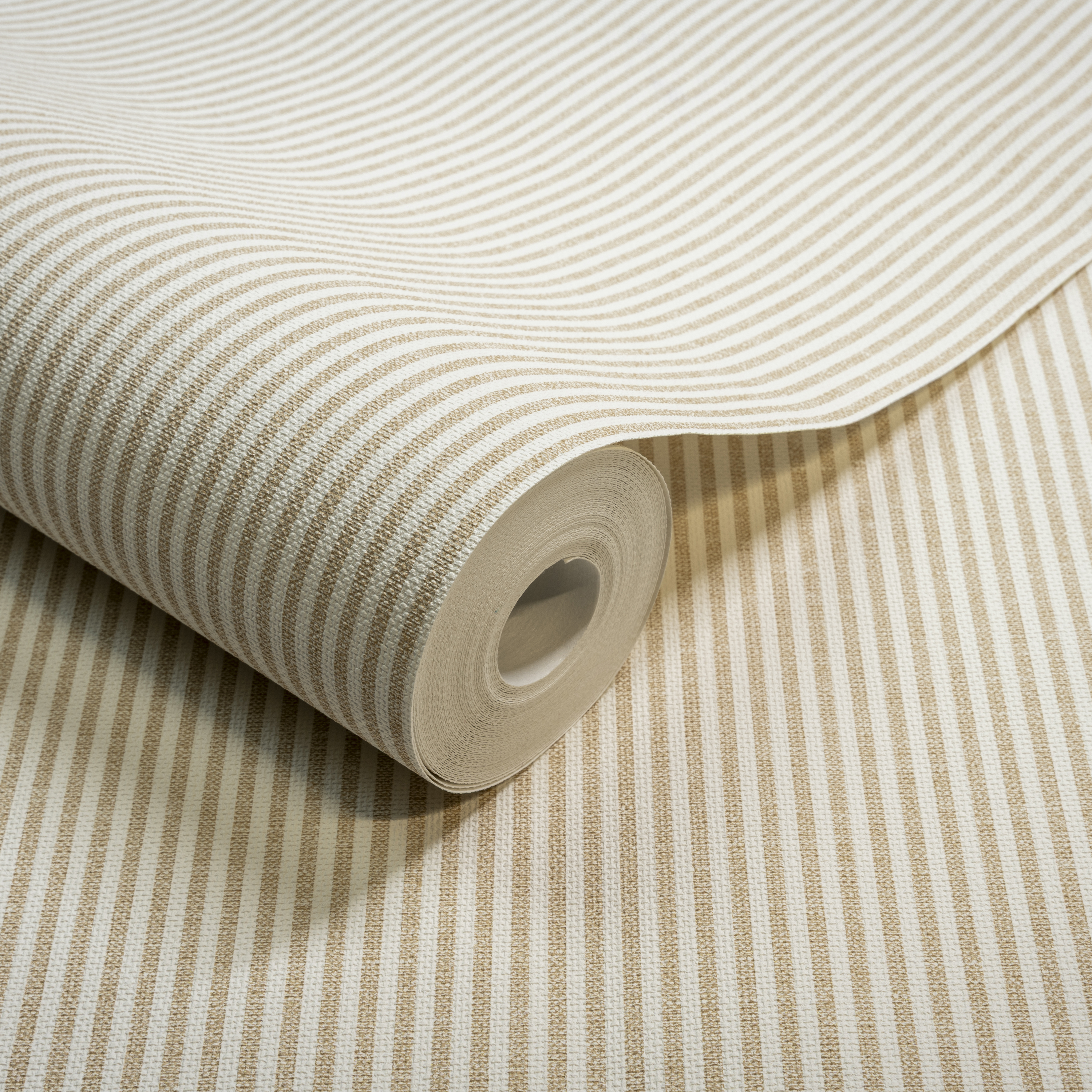 Papel pintado vinilo aplicación cola en pared Liso Linely pecan 6 beige  INSPIRE 53cmx10.05m lavable - 3