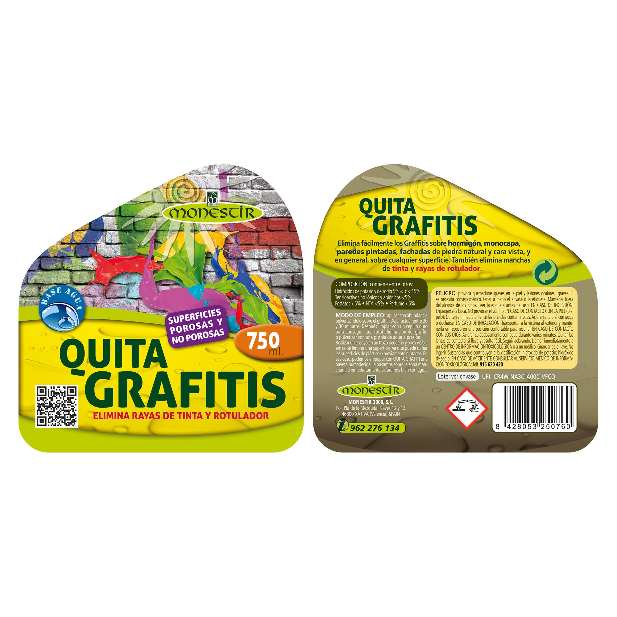 Quitagrafitis MONESTIR 750ml amarillo - 5