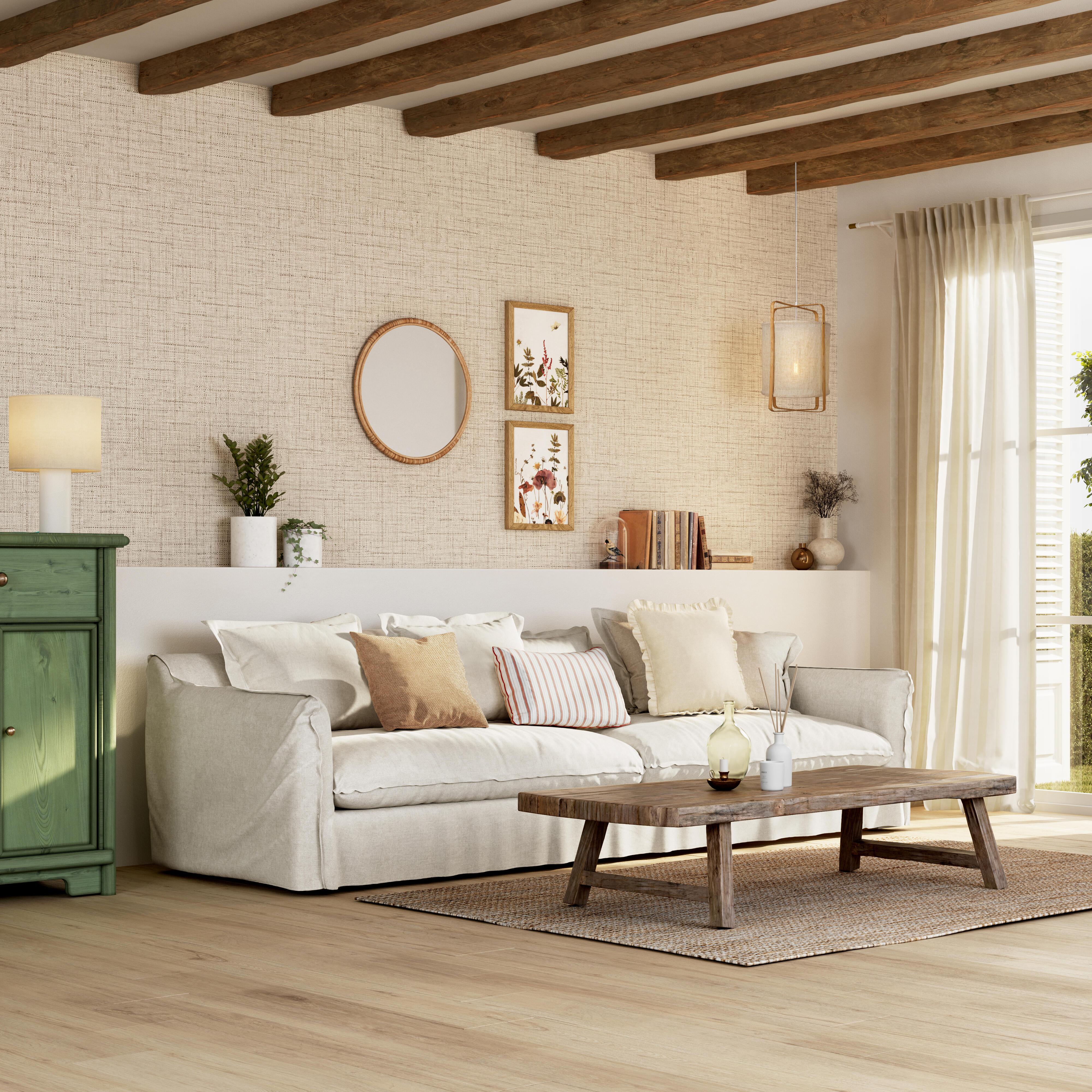 Tapete de juta Santorini 160x230 cm natural - 2