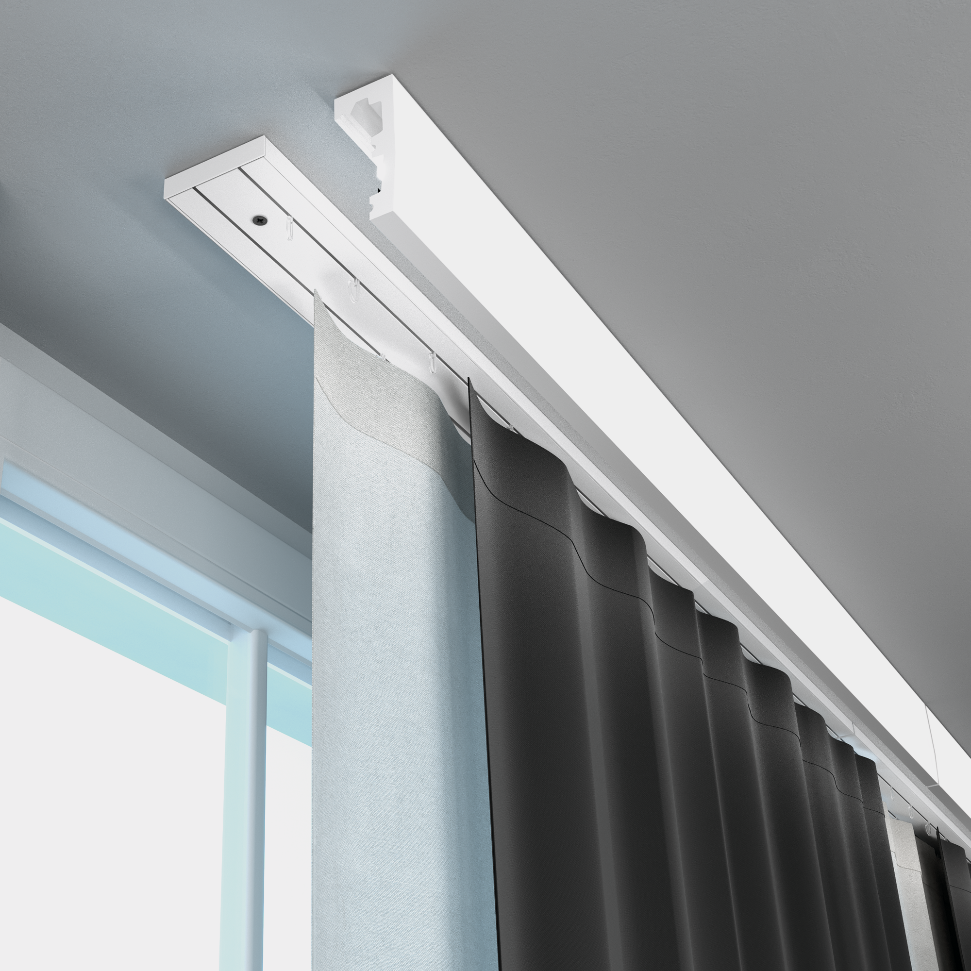 Listwa karniszowa LK-1 do LED z polimeru 10 x 200 cm DMS - 3