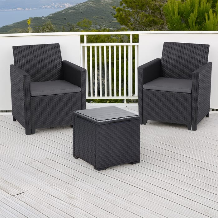 Meble ogrodowe Marie zestaw antracytowe Keter