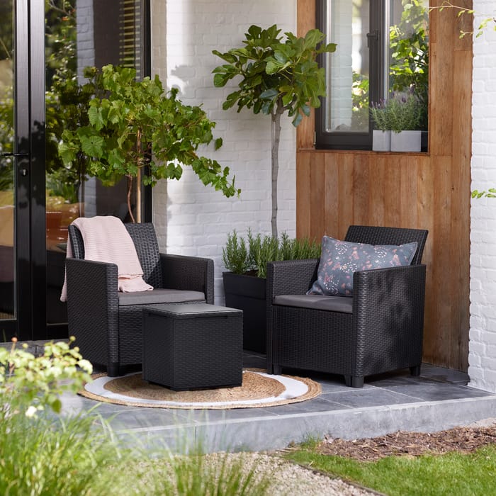 Meble ogrodowe Marie zestaw antracytowe Keter