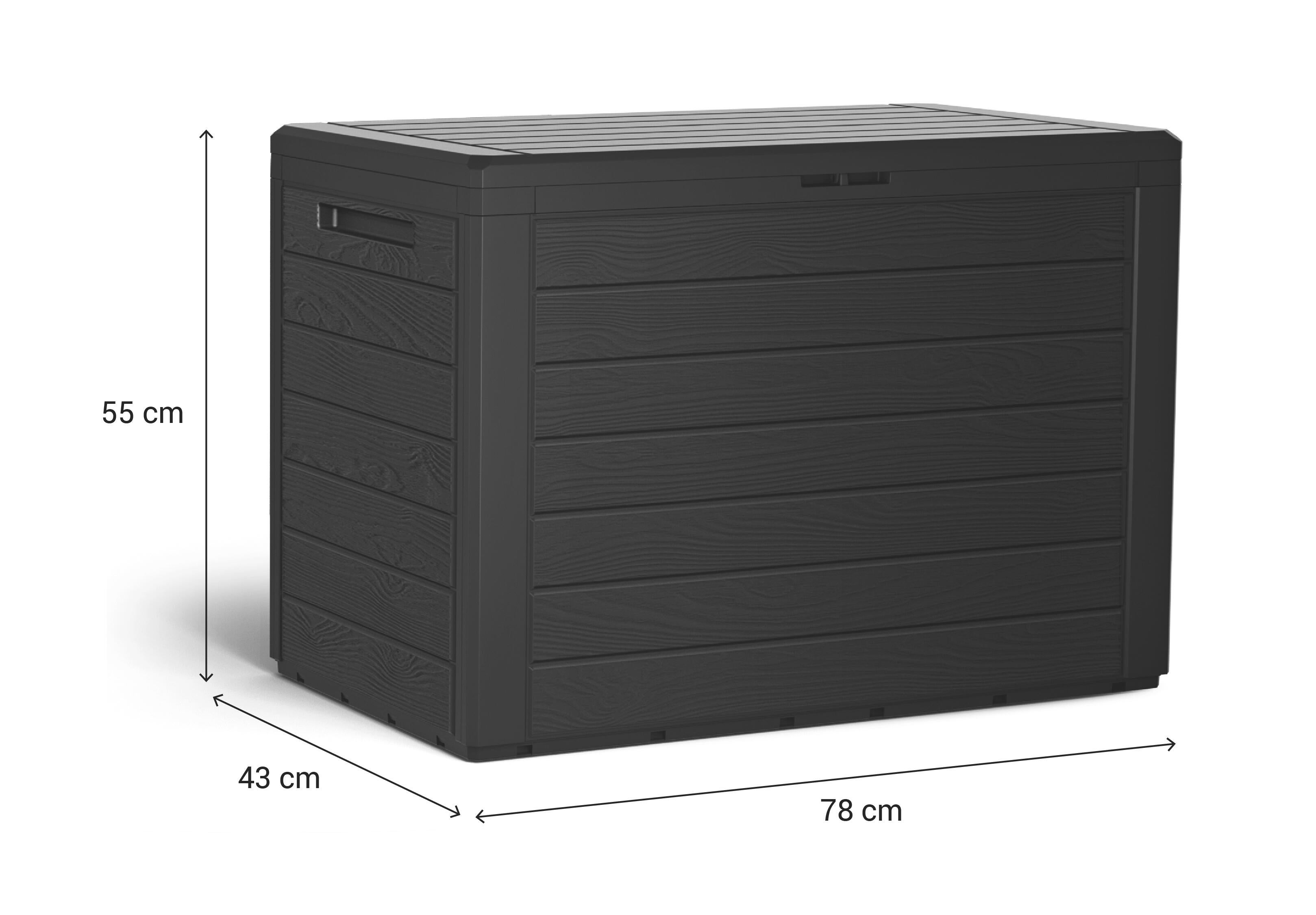 Arcón de resina para exterior PROSPERPLAST Multistoragebox 78 x 55 x 44 cm y capacidad de 190 L - 2