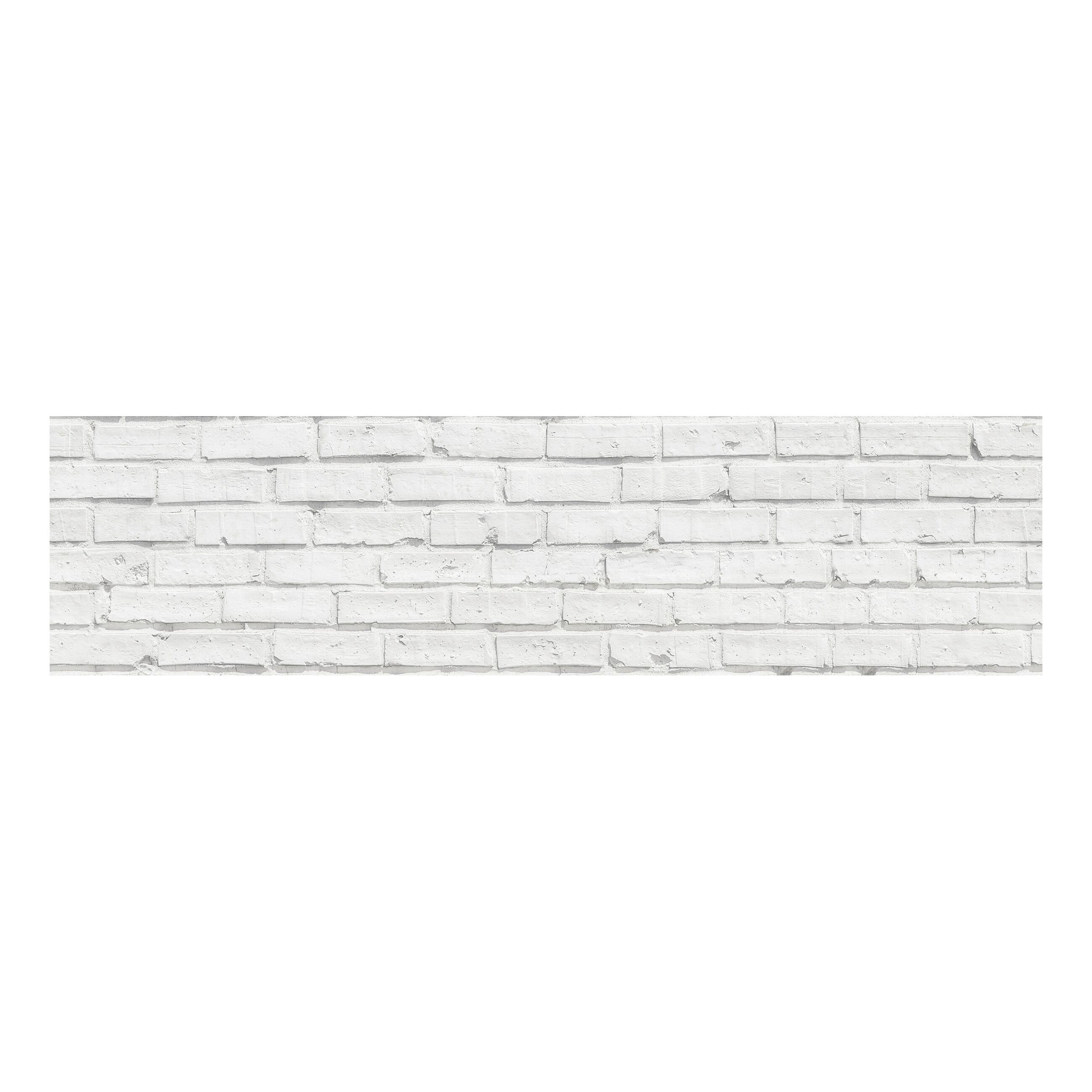 Sticker paraschizzi adesivo Backsplash briks 45x180 cm bianco - 3