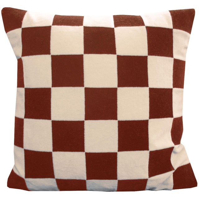Coussin Déhoussable Atmosphera Lilou - 45x45cm En Velours Polyester Rose Terracotta, Lavable 30°C