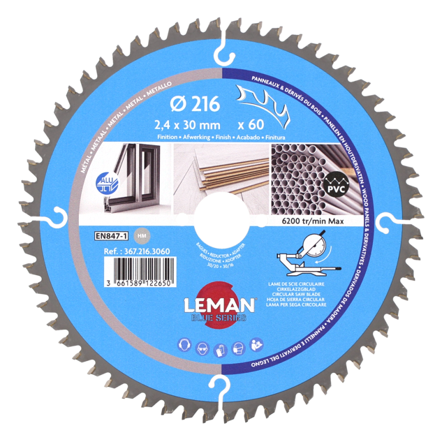 Lame de scie circulaire carbure Diam.216 mm - LEMAN