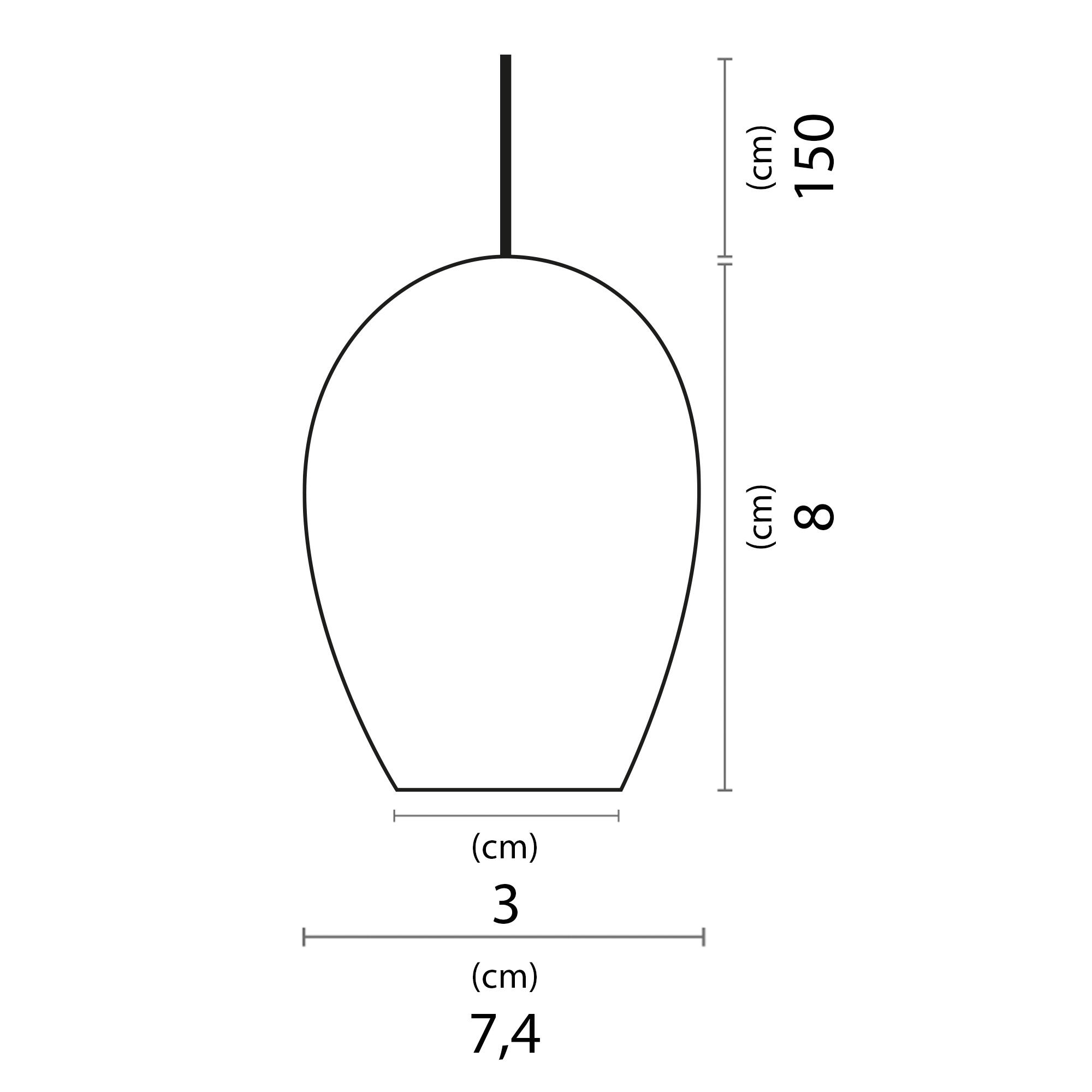 Lámpara de techo CEMENTO E27 150cm de altura - 2
