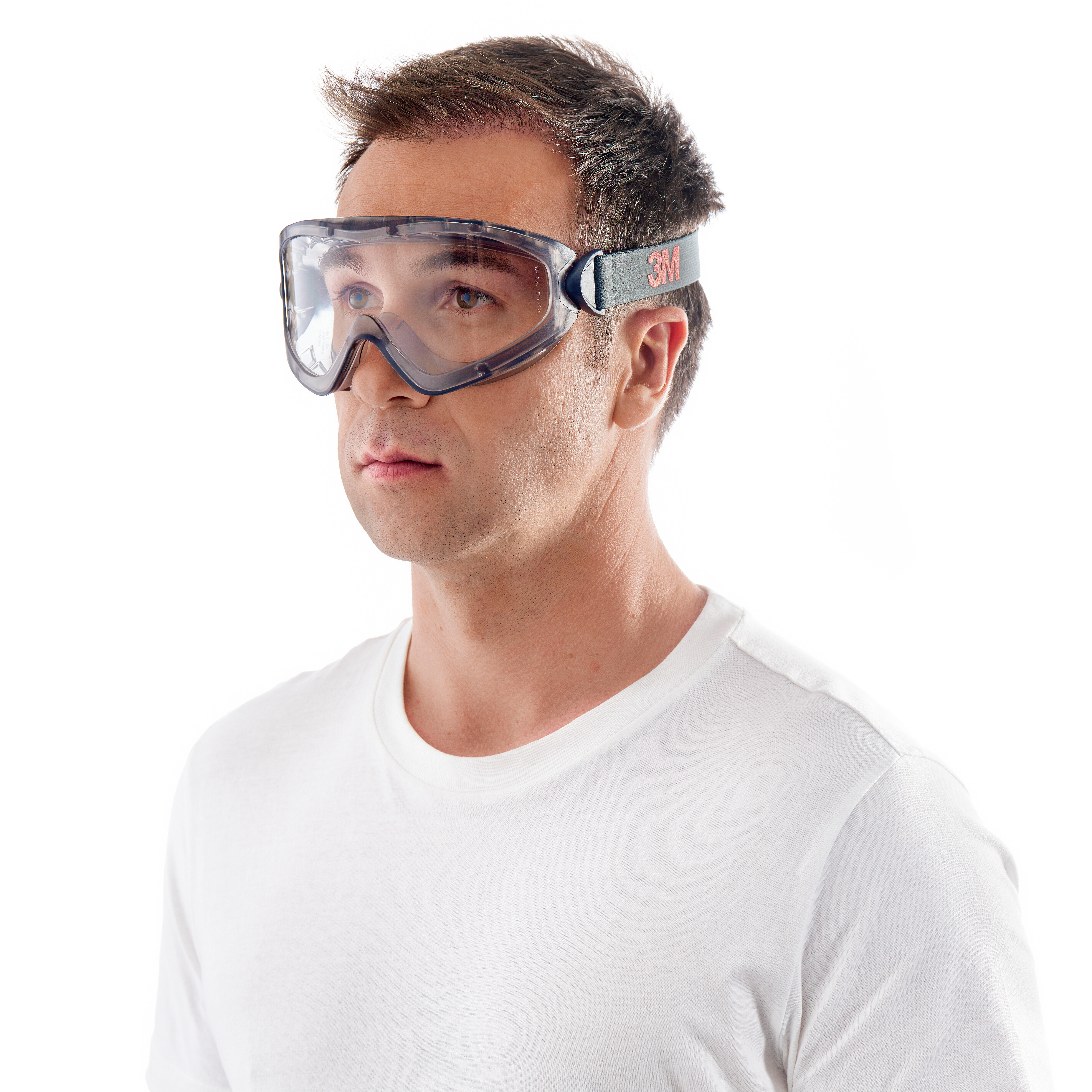 Lunettes masque 3M réglable, verres incolore antirayures et antibuée - 4