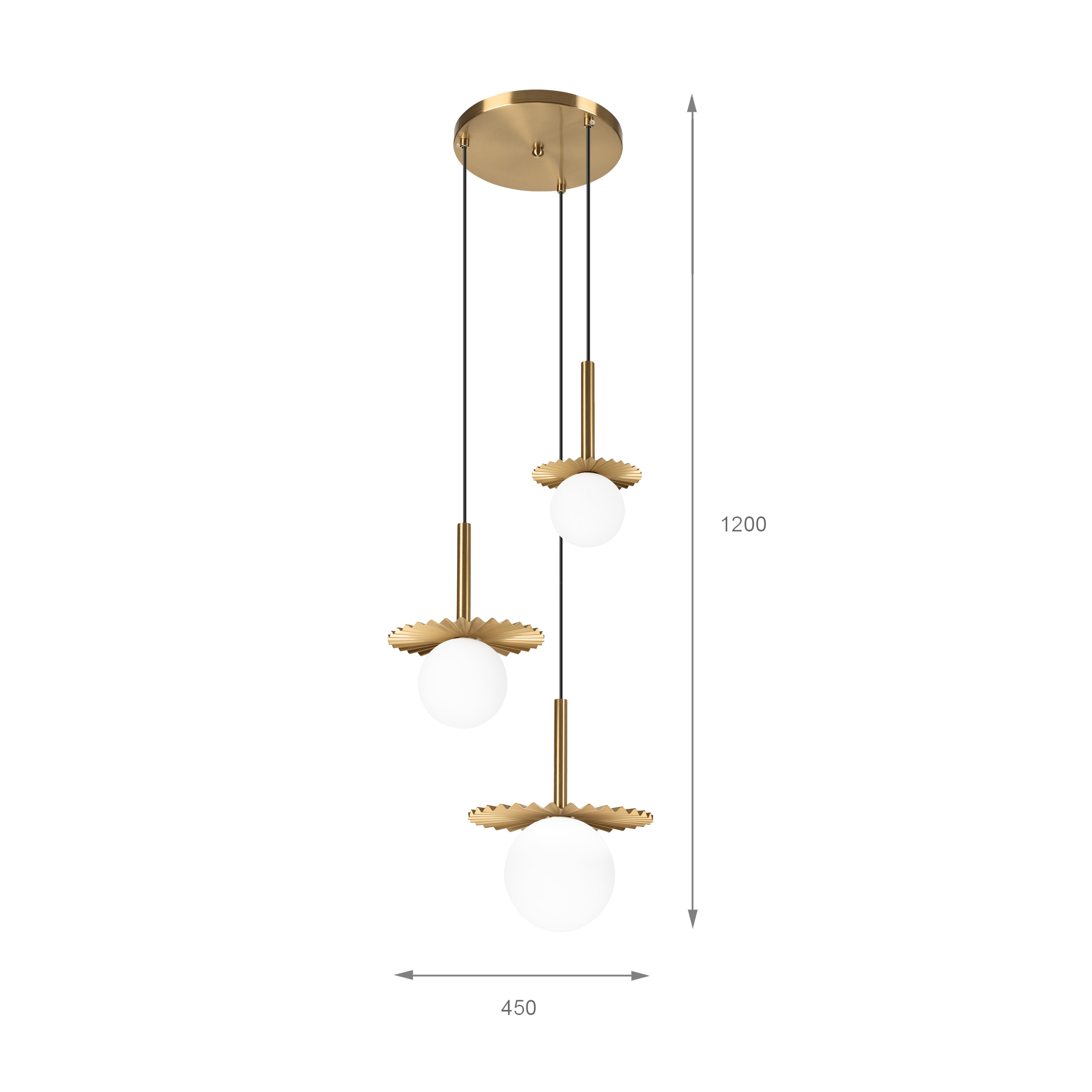 Lampa wisząca Chita miedź 3 x G9 Lamkur - 4