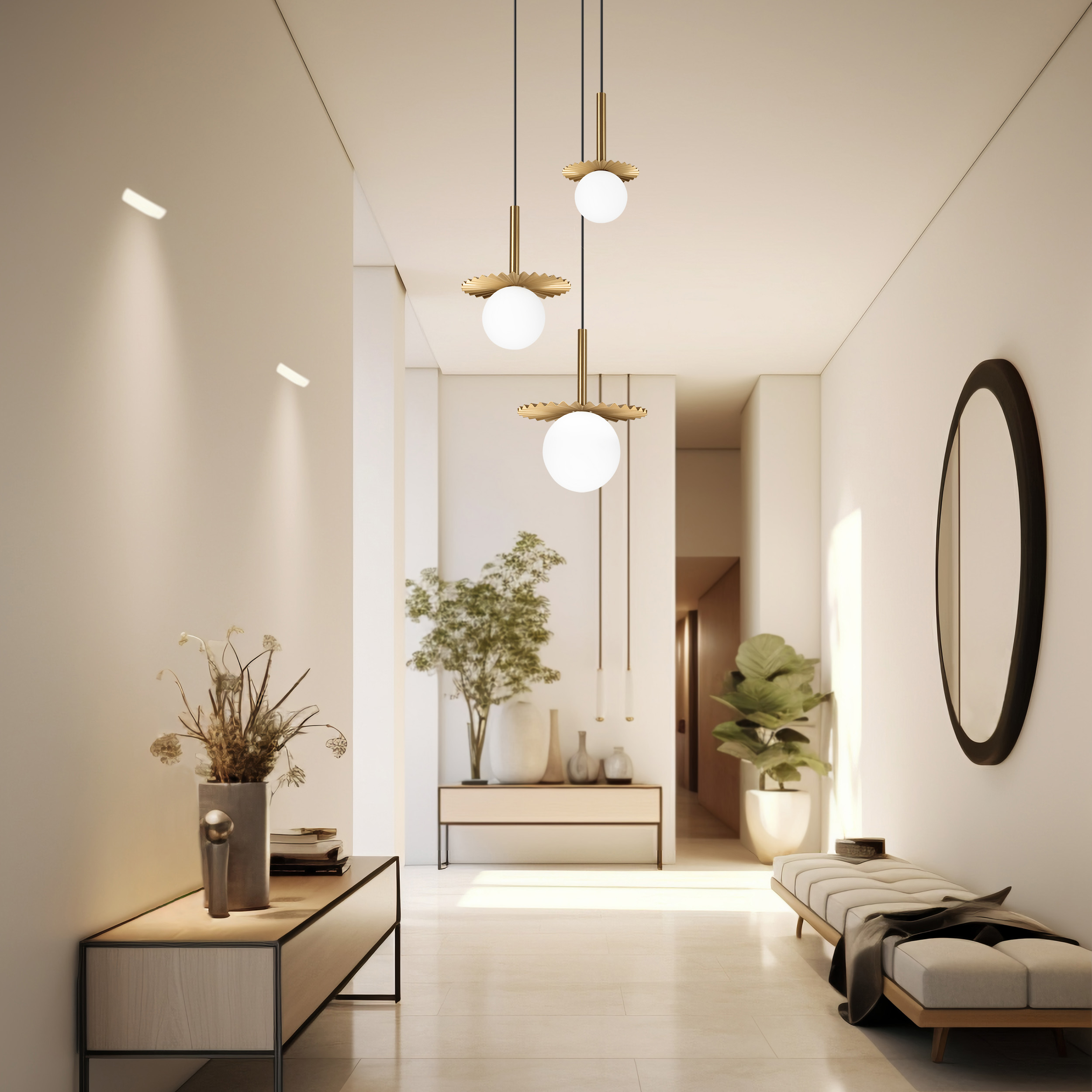 Lampa wisząca Chita miedź 3 x G9 Lamkur - 3