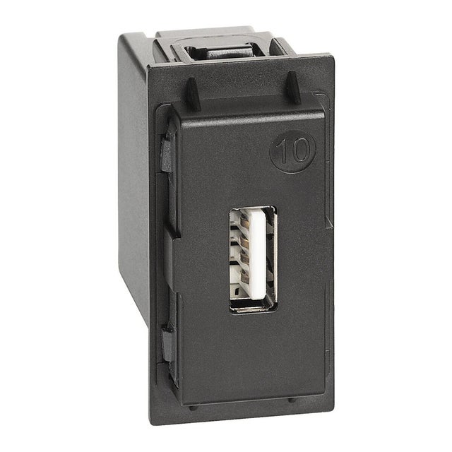 Presa di alimentazione BTICINO Living Now 1M USB A 1.5 A, nera