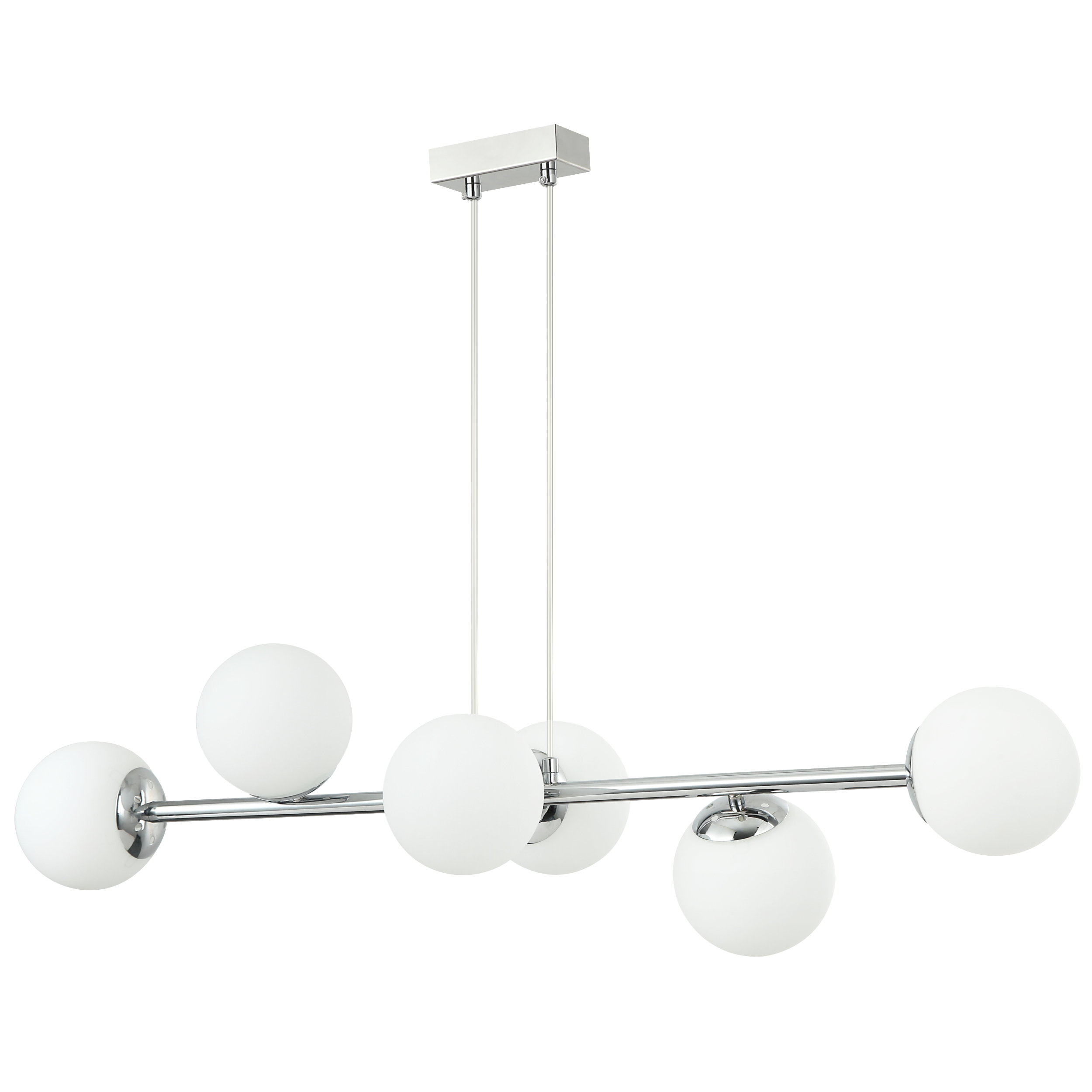 Lampa wisząca Cynthia chrom 6 x E14 Lamkur - 5