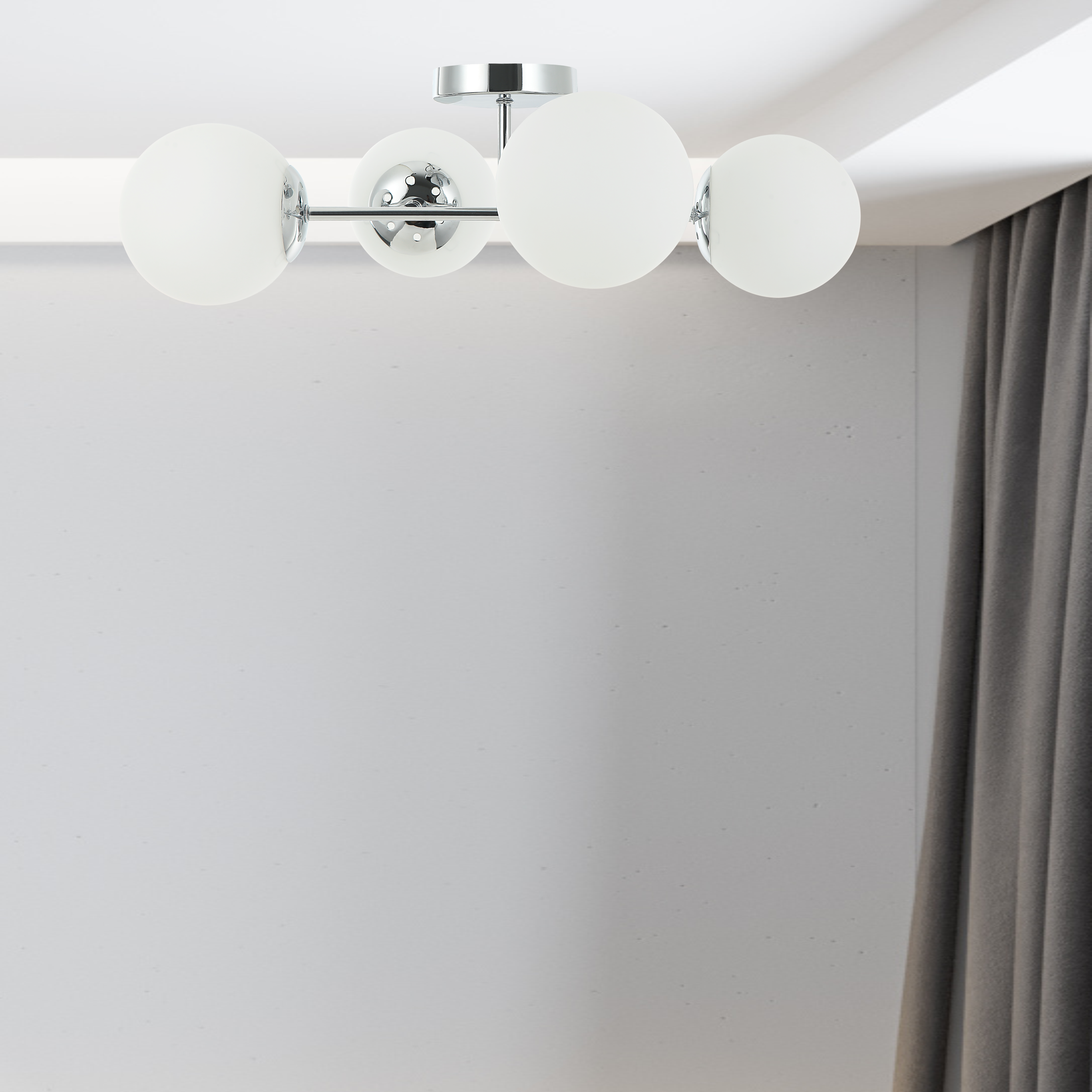 Lampa sufitowa Maddie chrom 4 x E14 Lamkur - 2