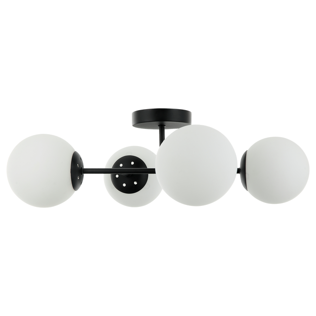 Lampa sufitowa Maddie czarna 4 x E14 Lamkur