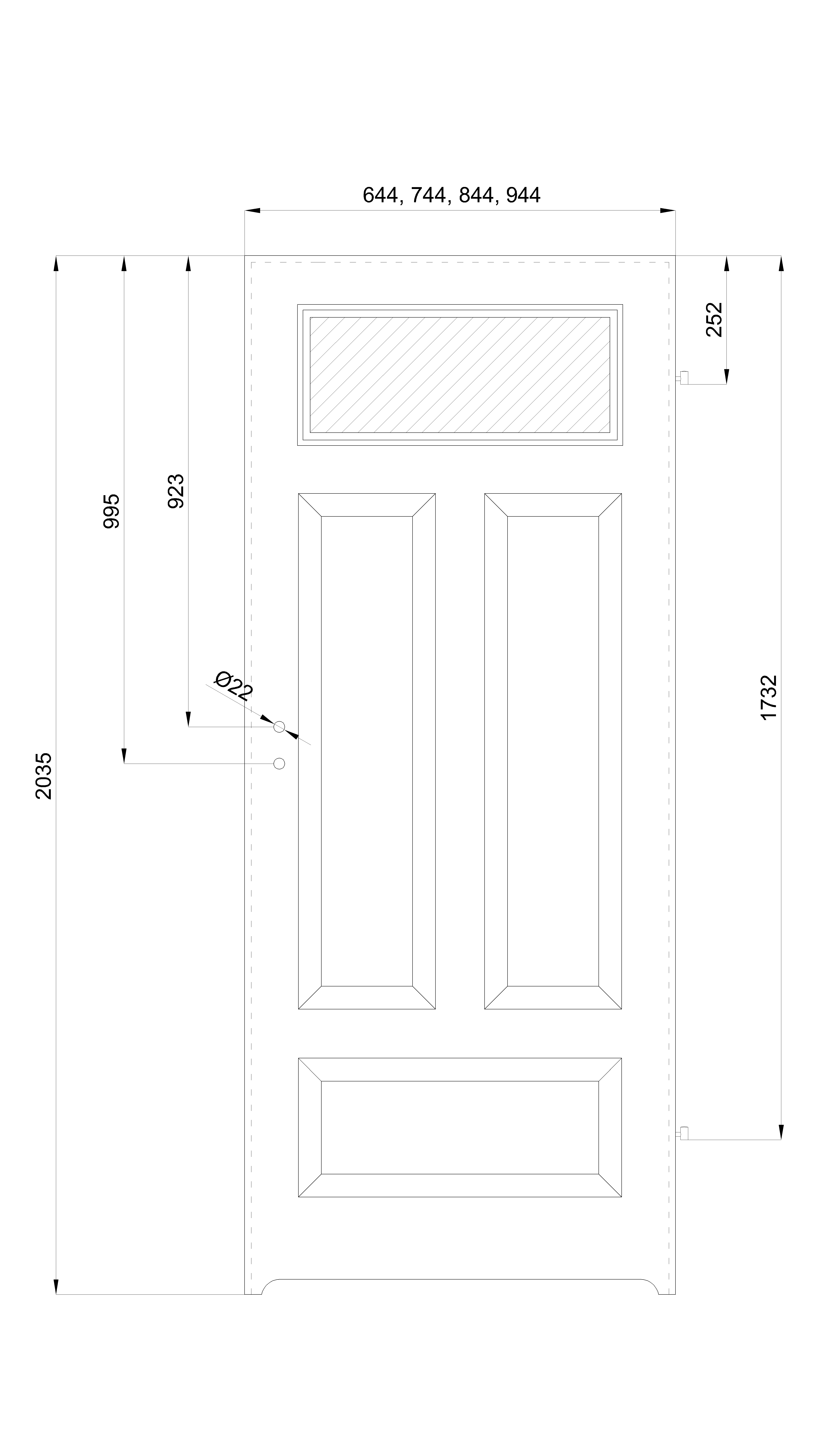 Drzwi wewnętrzne łazienkowe z szybą z podcięciem wentylacyjnym Morano I Białe 90 Prawe Classen - 3